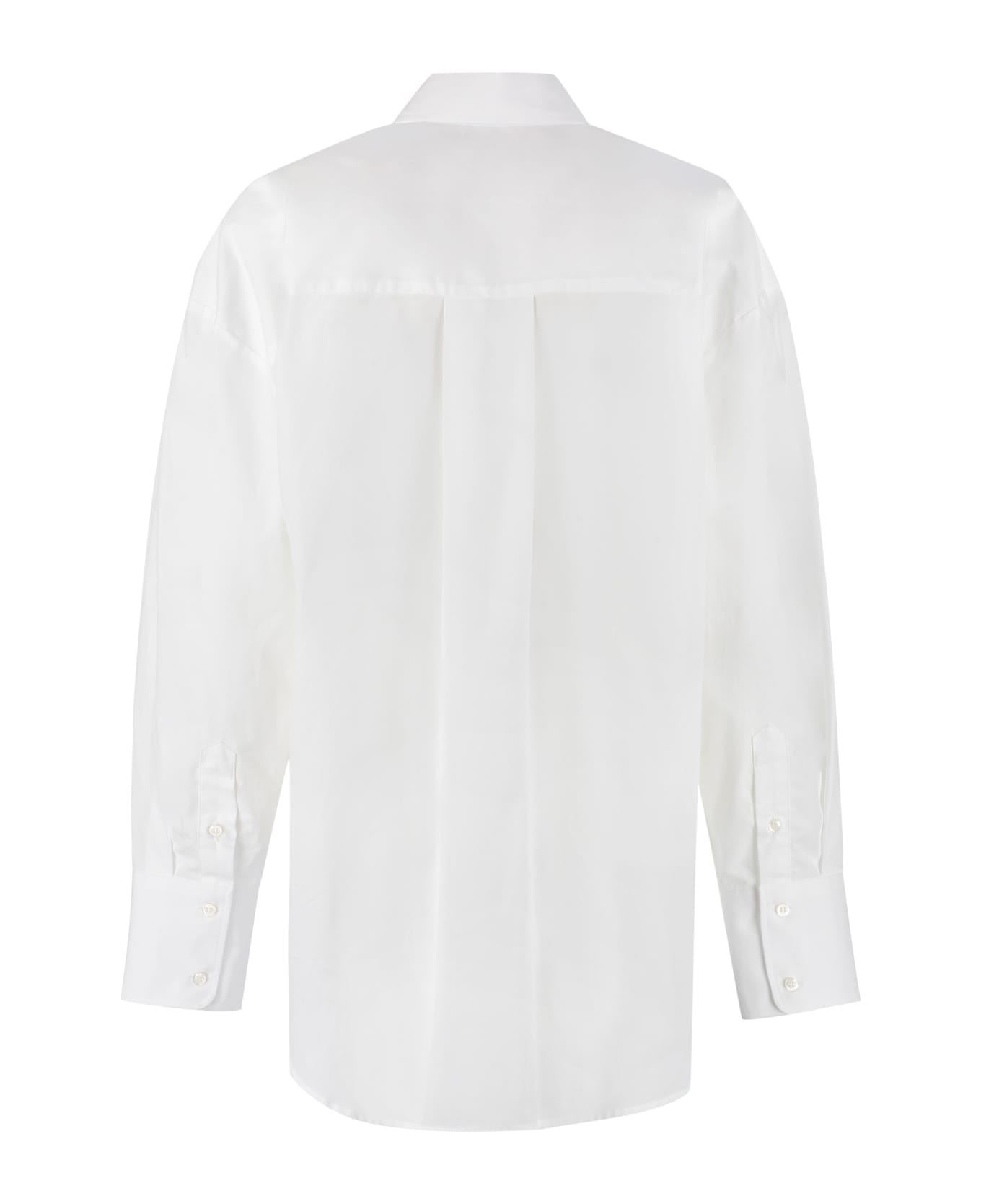 MSGM Ruffled Cotton Shirt - White