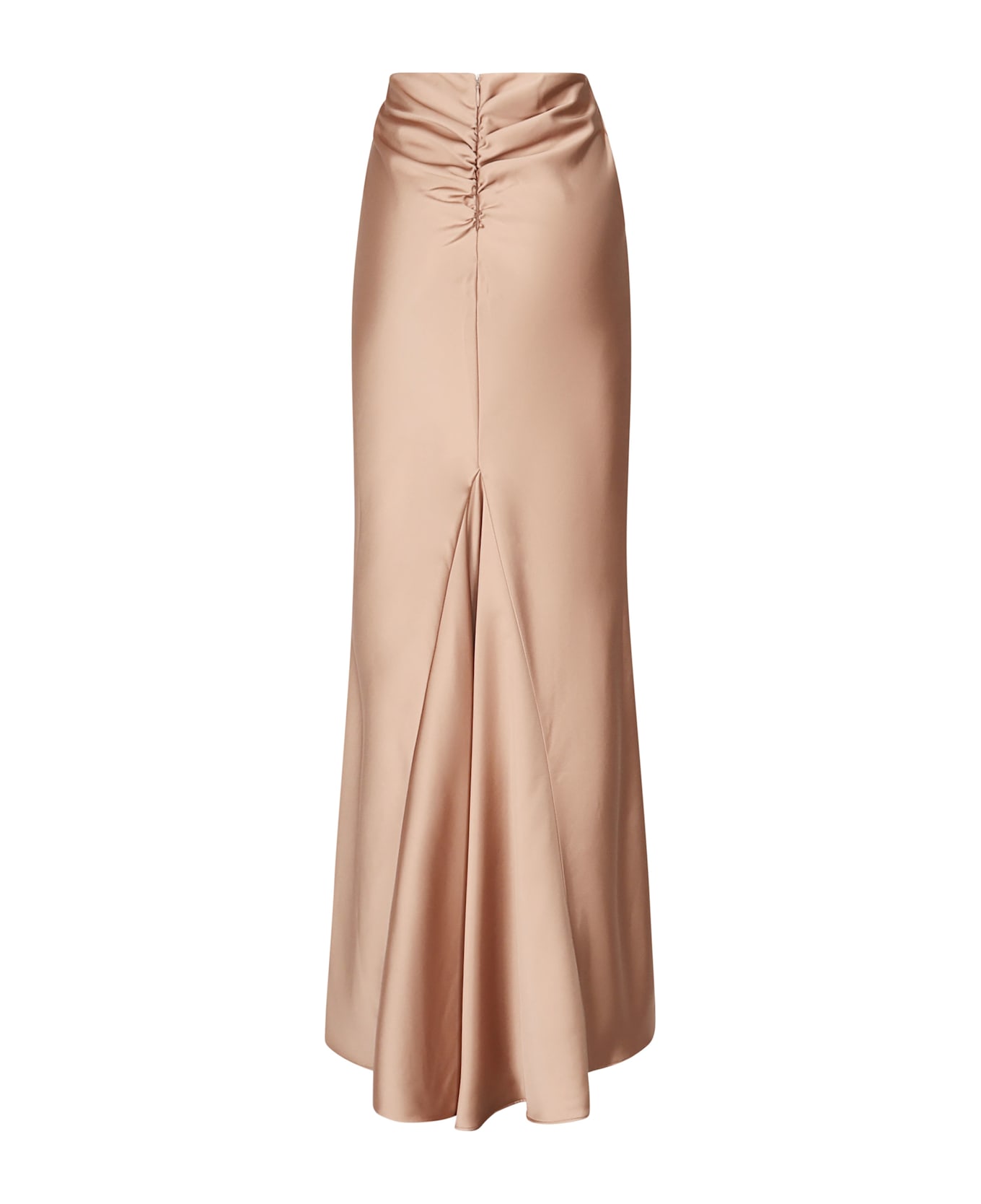 The Andamane Long Satin Skirt - Champagne