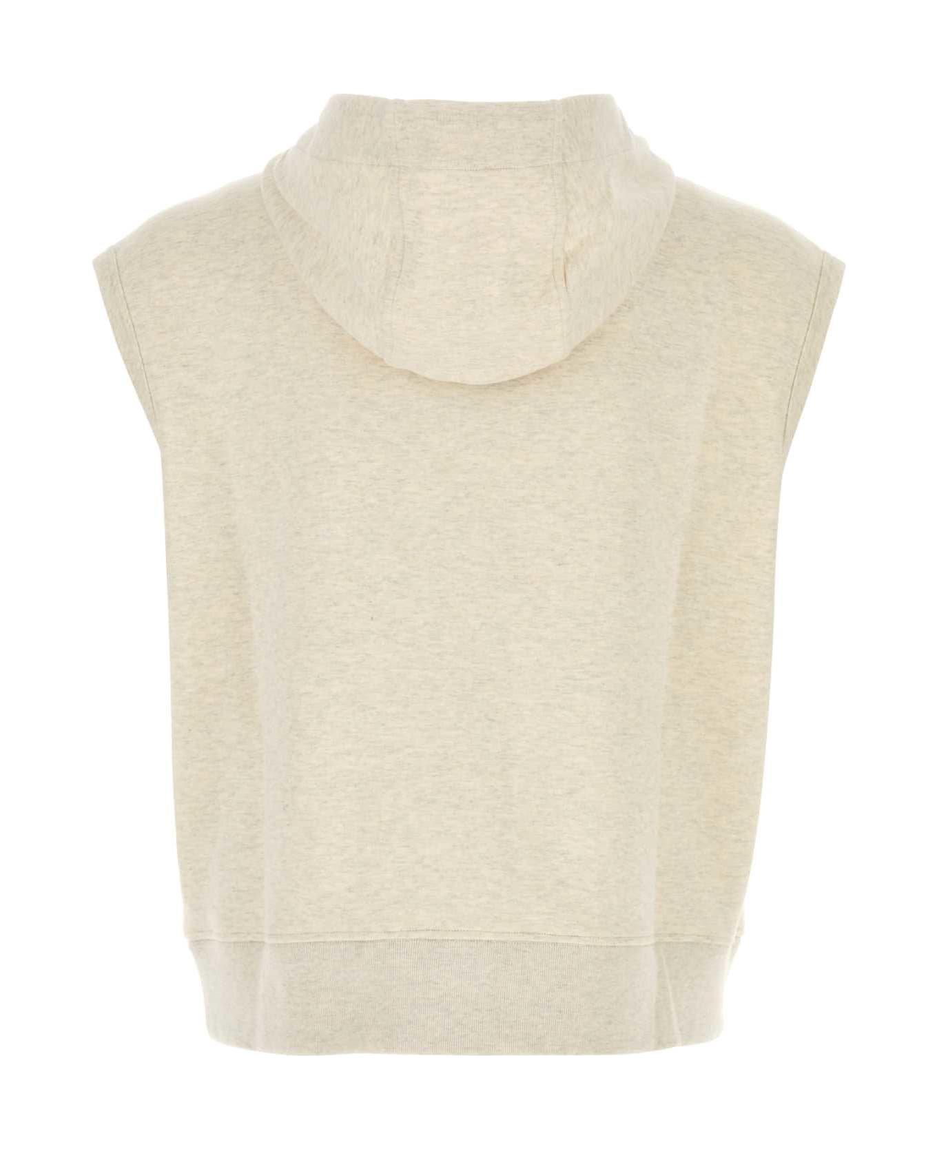 Fendi Melange Crema Stretch Sweatshirt - NATURAL MELANGE
