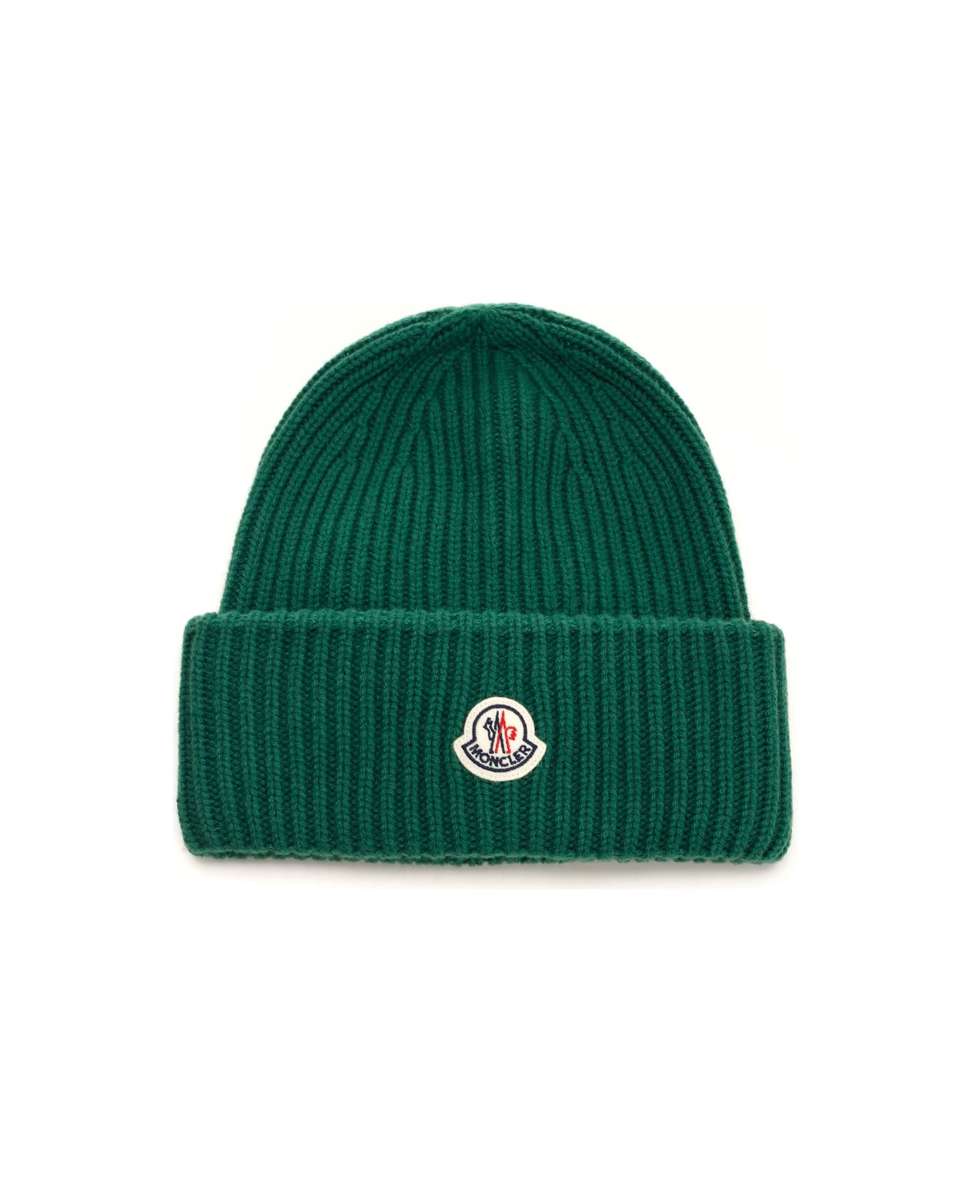 Moncler Wool And Cashmere Beanie - Green