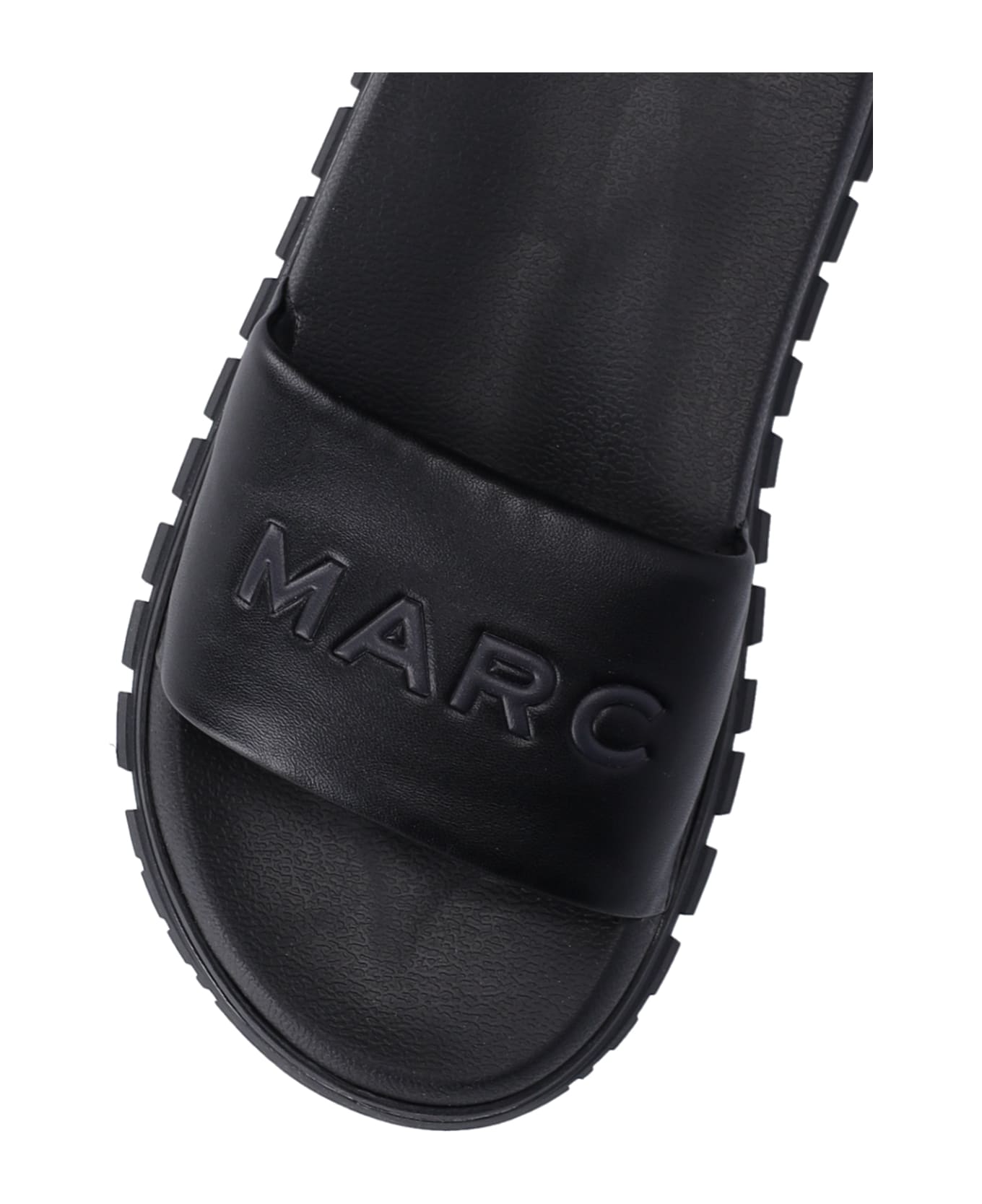 Marc Jacobs Slide Sandals 'the Leather' - Black サンダル