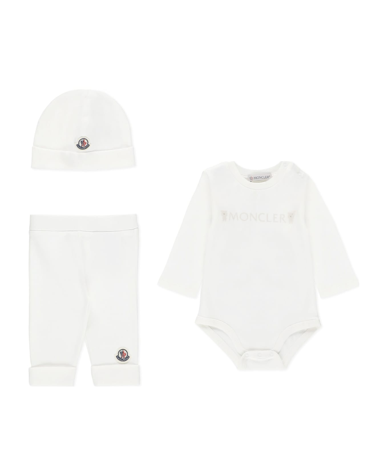 Moncler Two Pieces Set Onesie - White
