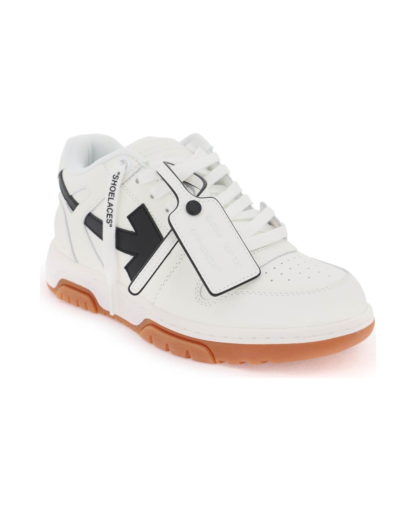 Off-White Out Of Office Calf Leather Sneakers - WHITE BLACK (Beige)