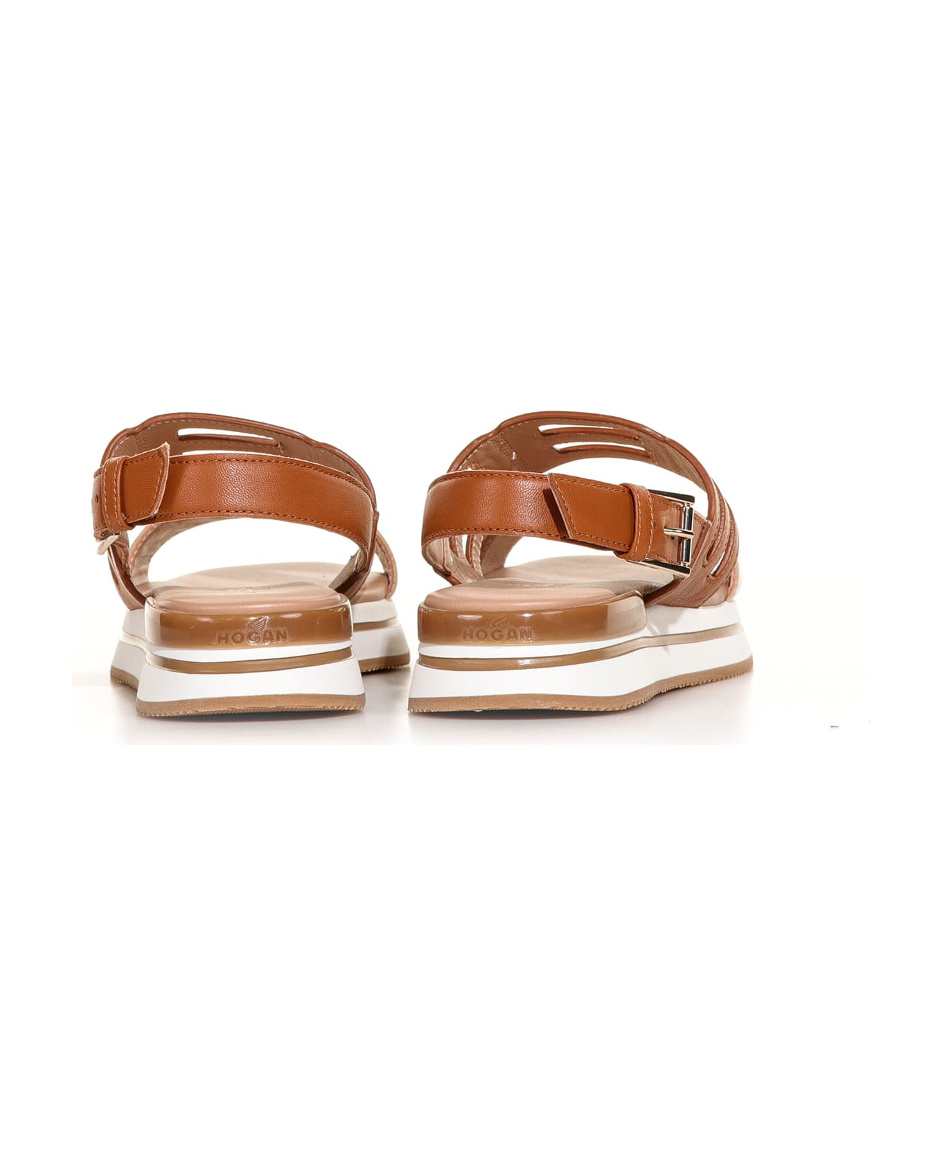 Hogan H222 Sandal In Two-tone Nappa Leather サンダル 通販