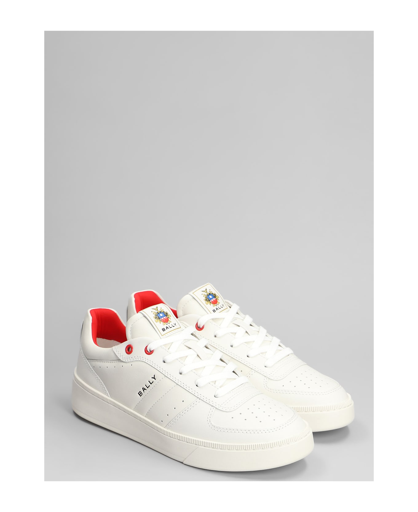 Bally Roar Sneakers In White Leather - white