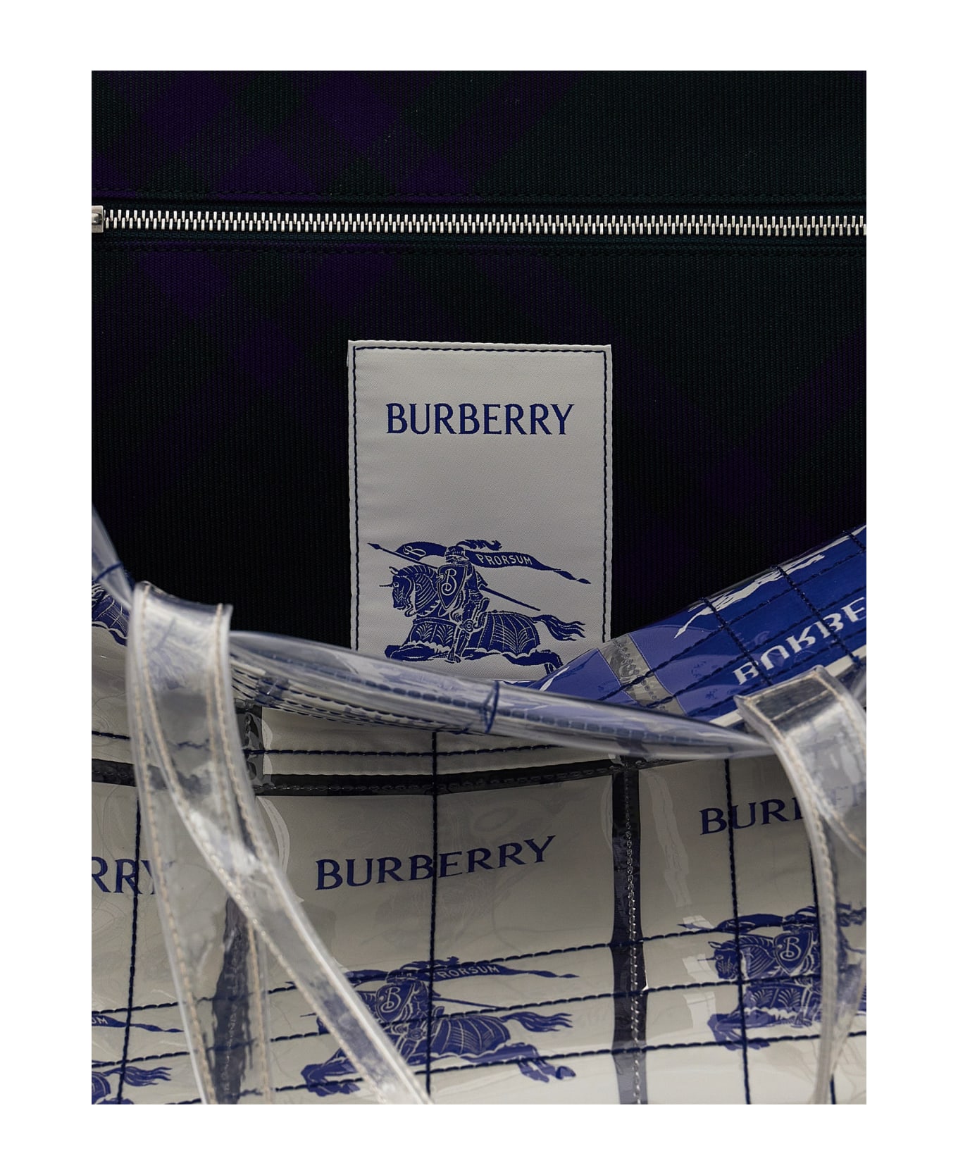 Burberry 'ekd' Label Shopping Bag - Multicolor