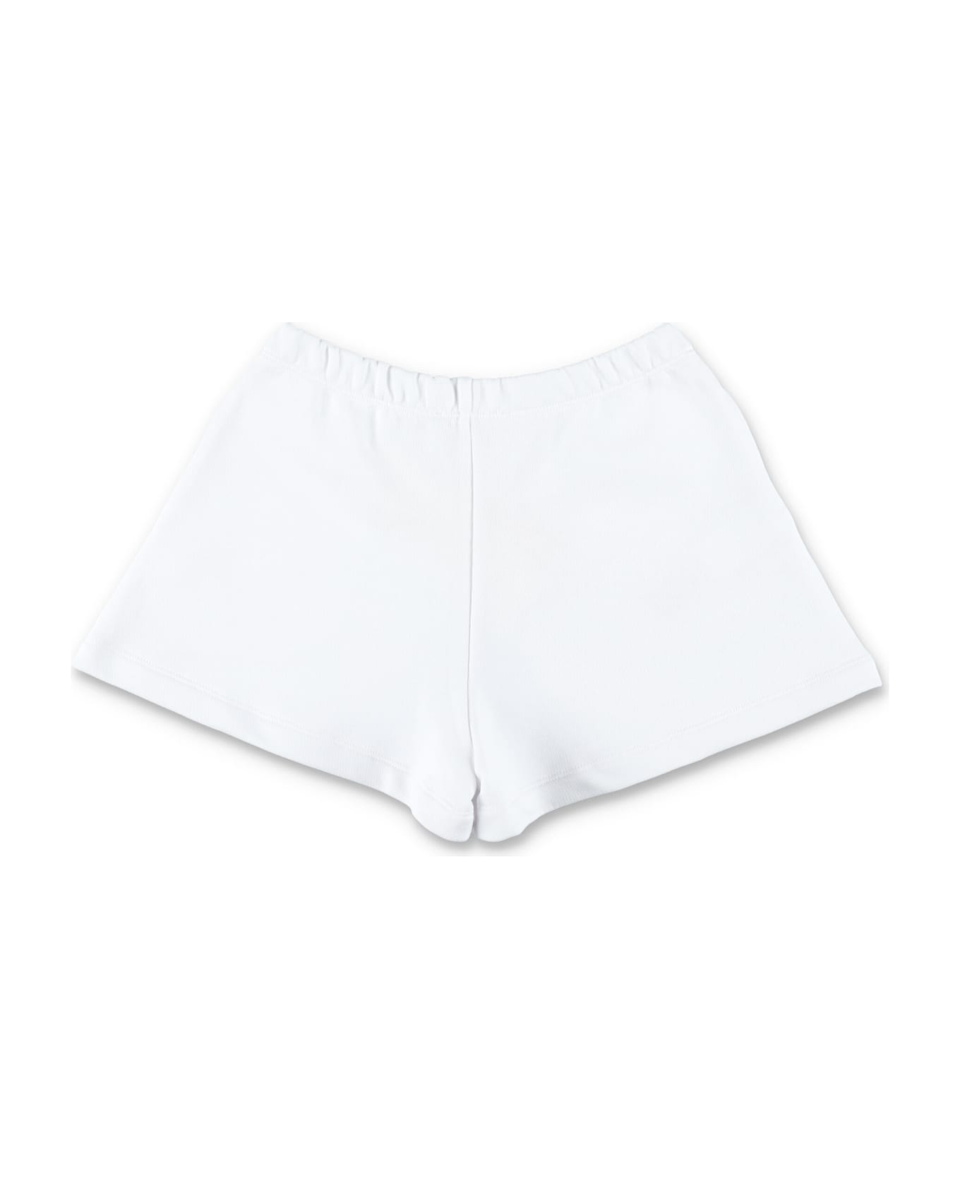 Marni Fleece Shorts With Floral Graphics - WHITE