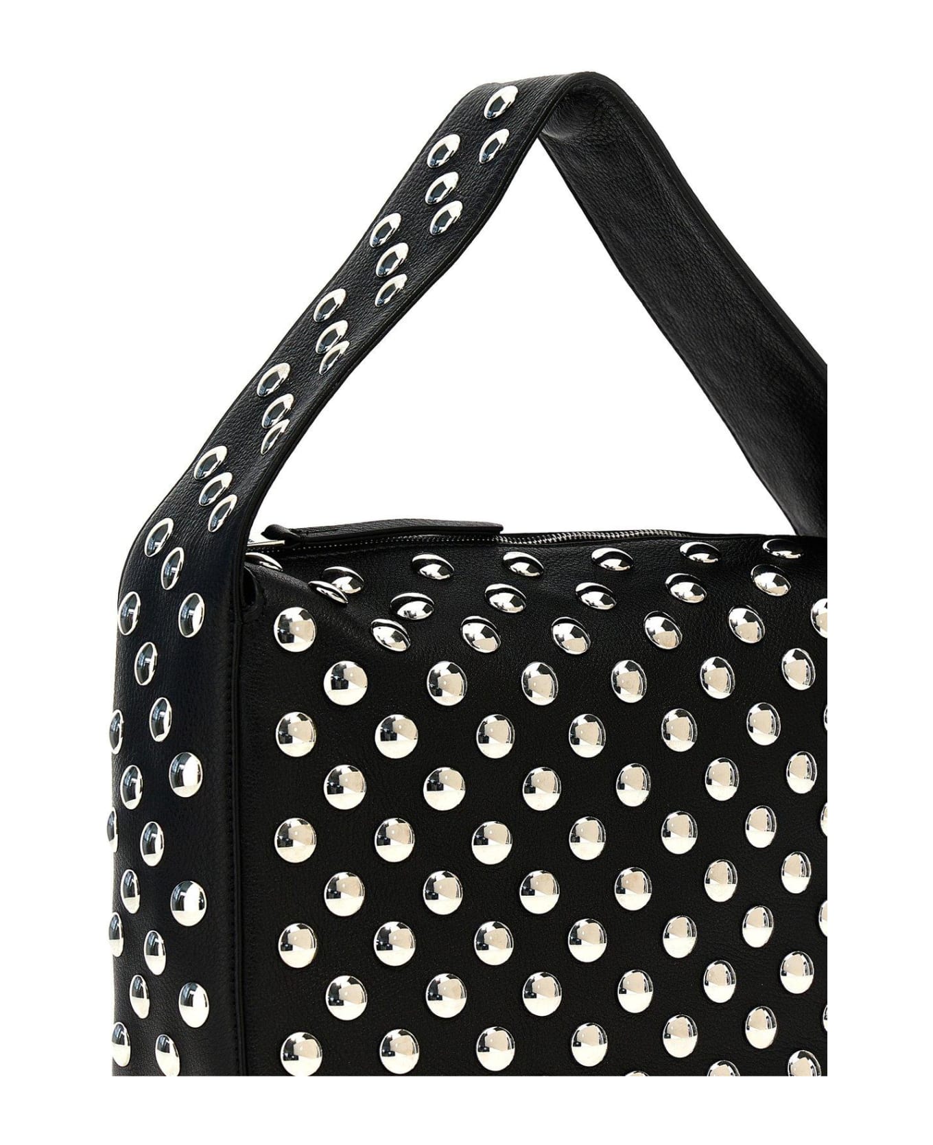 Khaite Elena Stud Embellished Shoulder Bag - Black