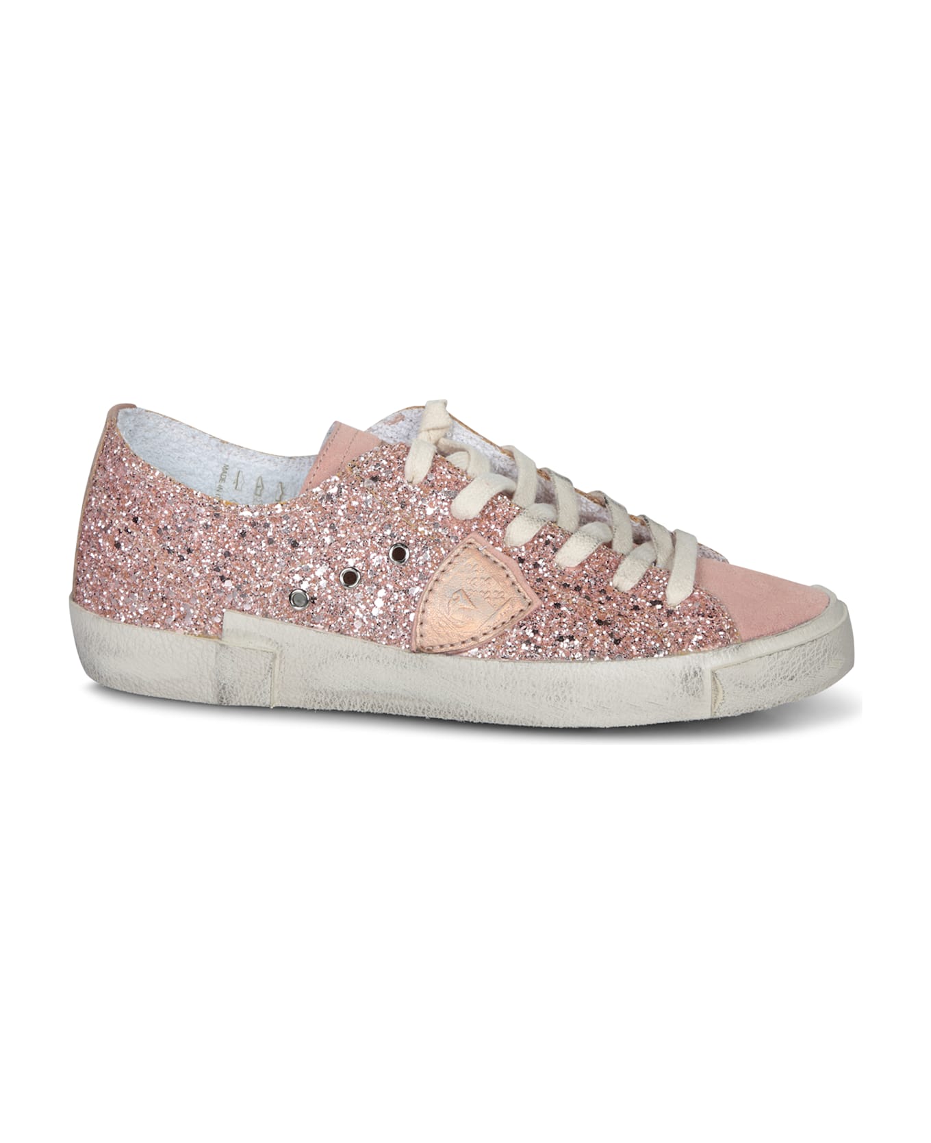 Philippe Model Prsx Low Glitter Pink Sneakers - Pink