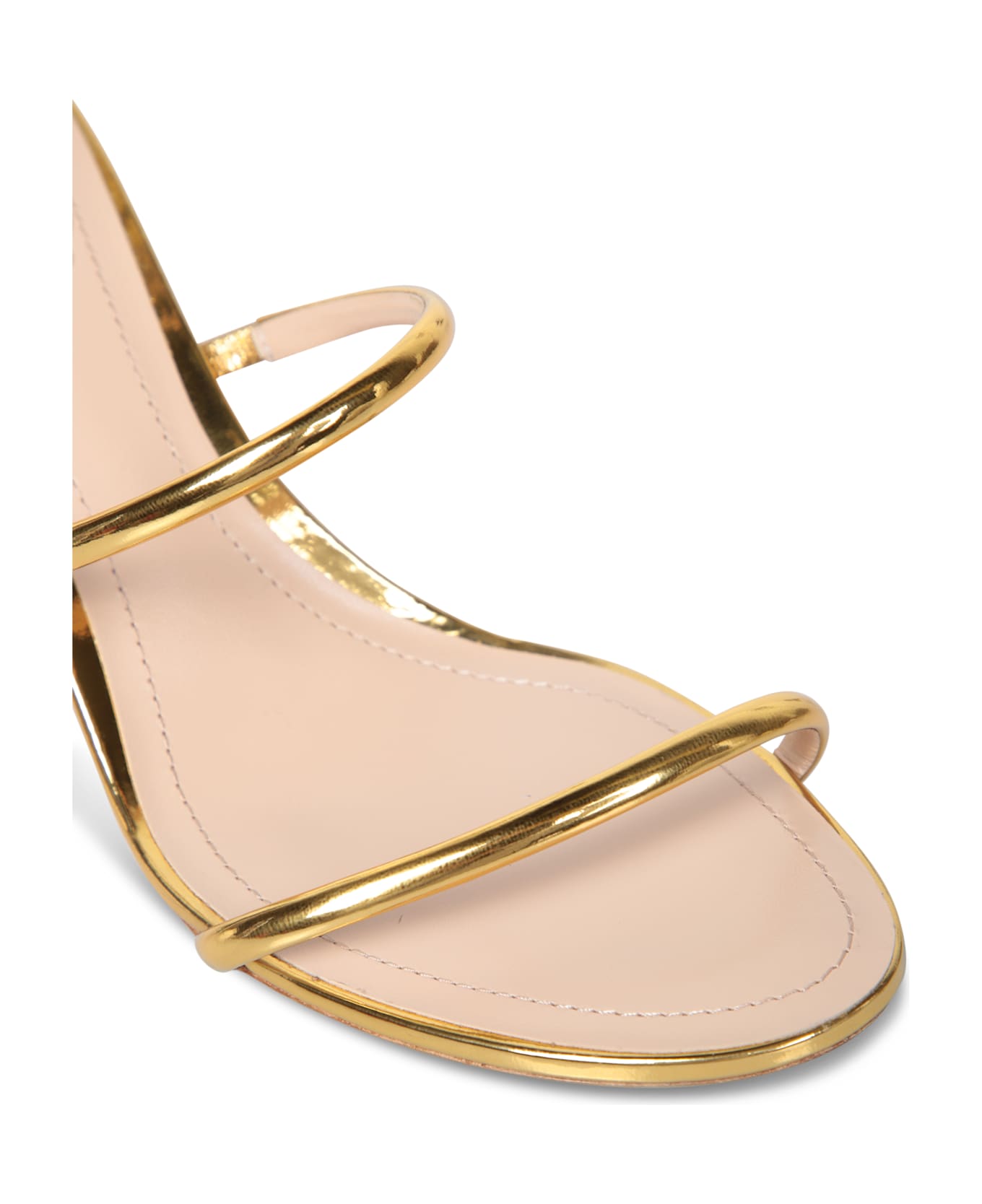 René Caovilla Cleo 080 Gold Sandals - Metallic