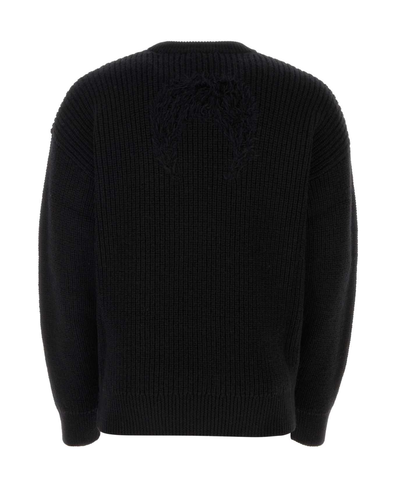 Marine Serre Black Wool Blend Sweater - BK99