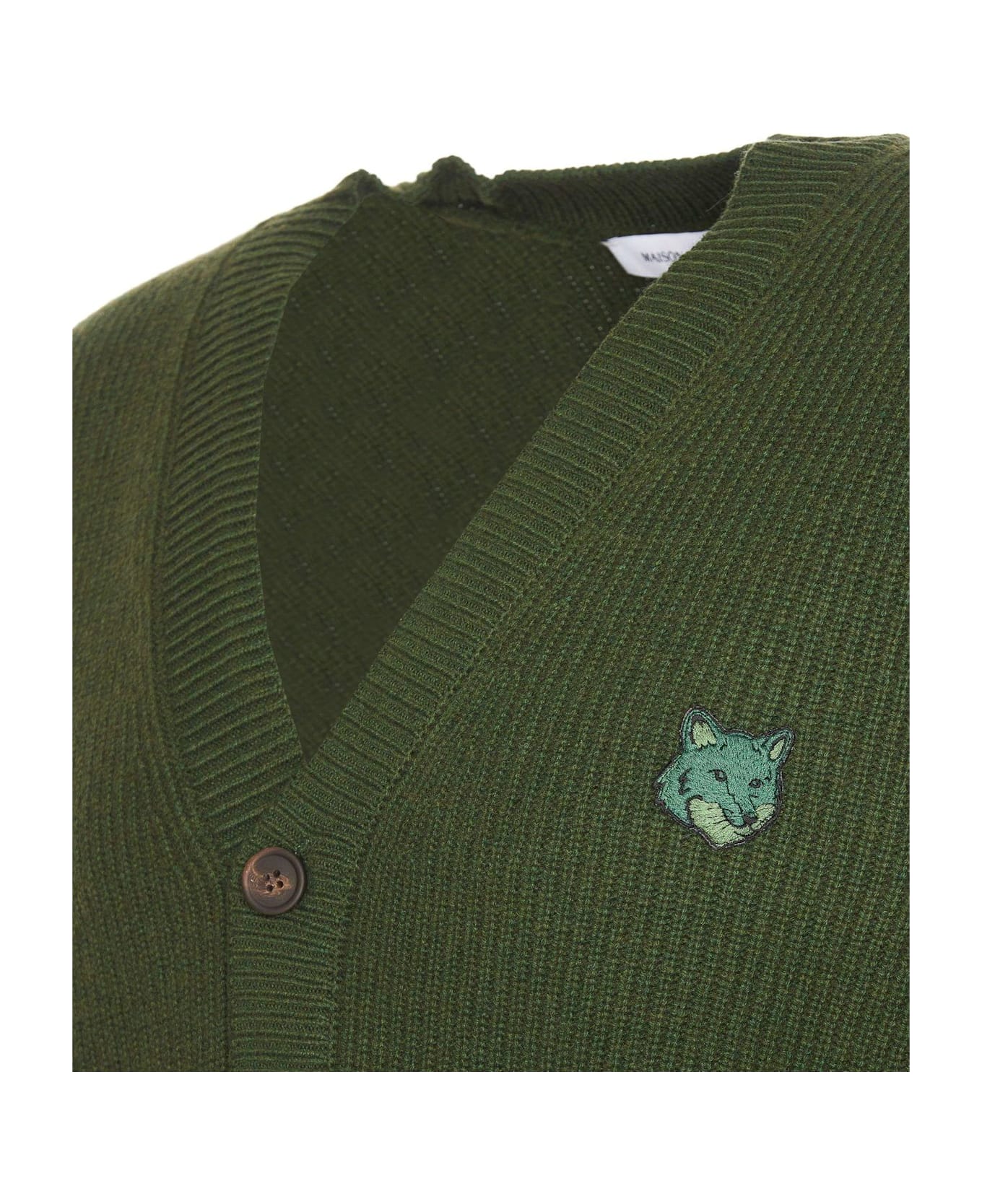 Maison Kitsuné Bold Fox Head Patch Knitted Cardigan - Non definito
