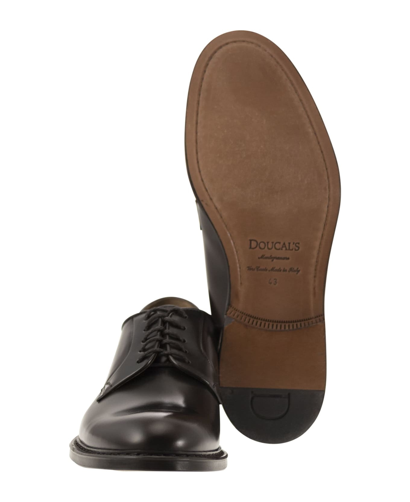 Doucal's Smooth Leather Derby - Brown ローファー＆デッキシューズ