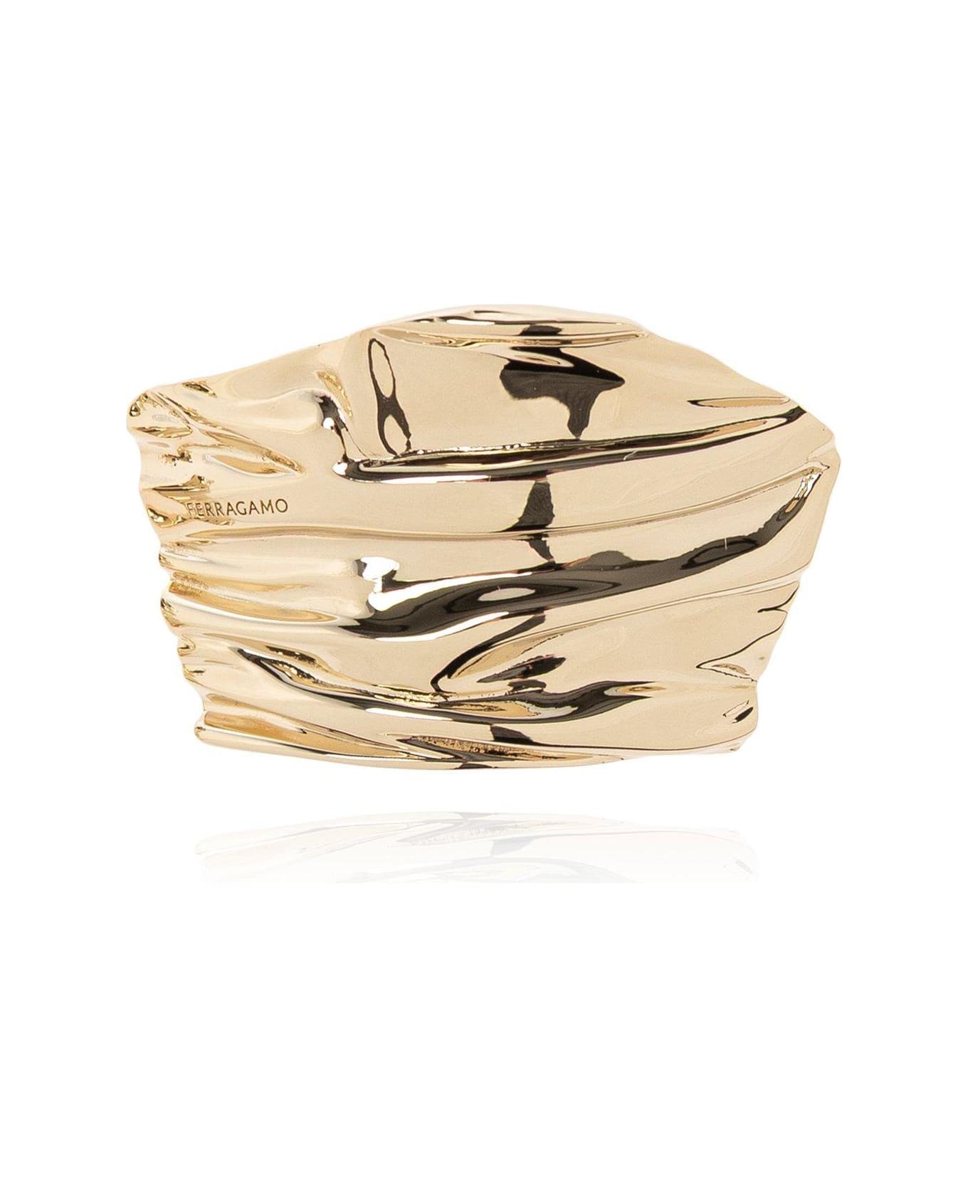 Ferragamo Asymmetric Draped Earrings - ORO