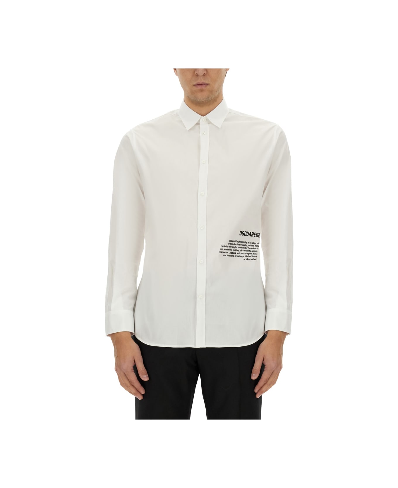Dsquared2 Logo Print Shirt - WHITE