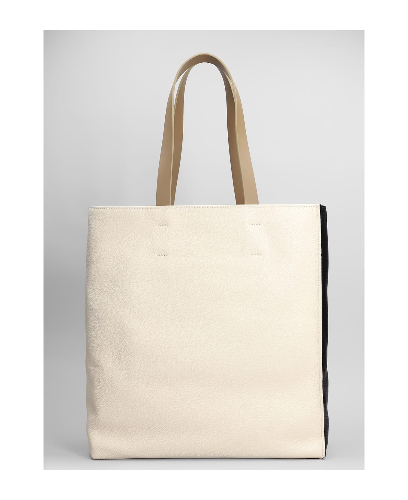 Marni Tote In Black Leather - black