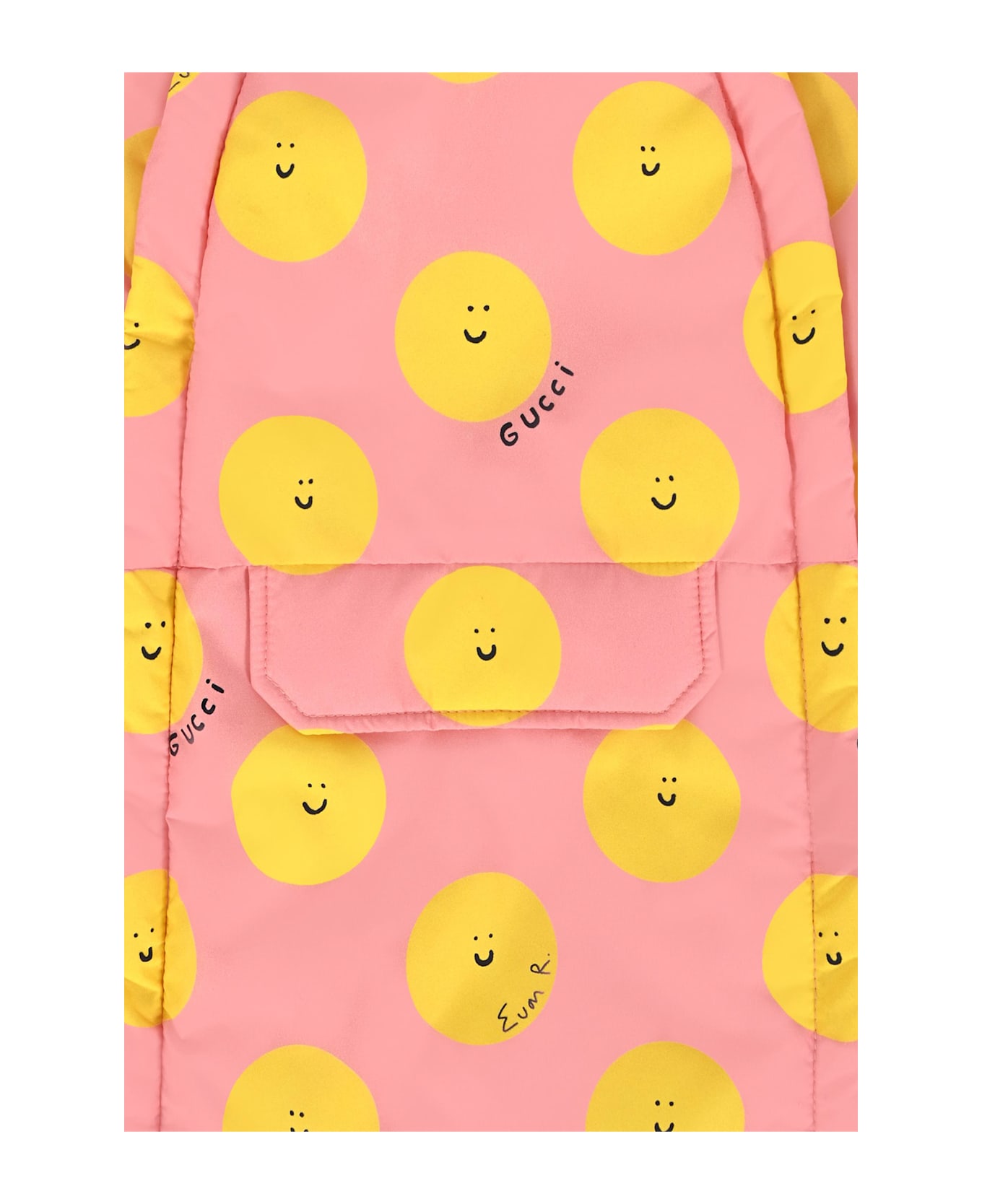 Gucci Pink Windbreaker Jacket For Baby Girl With Sun - Pink