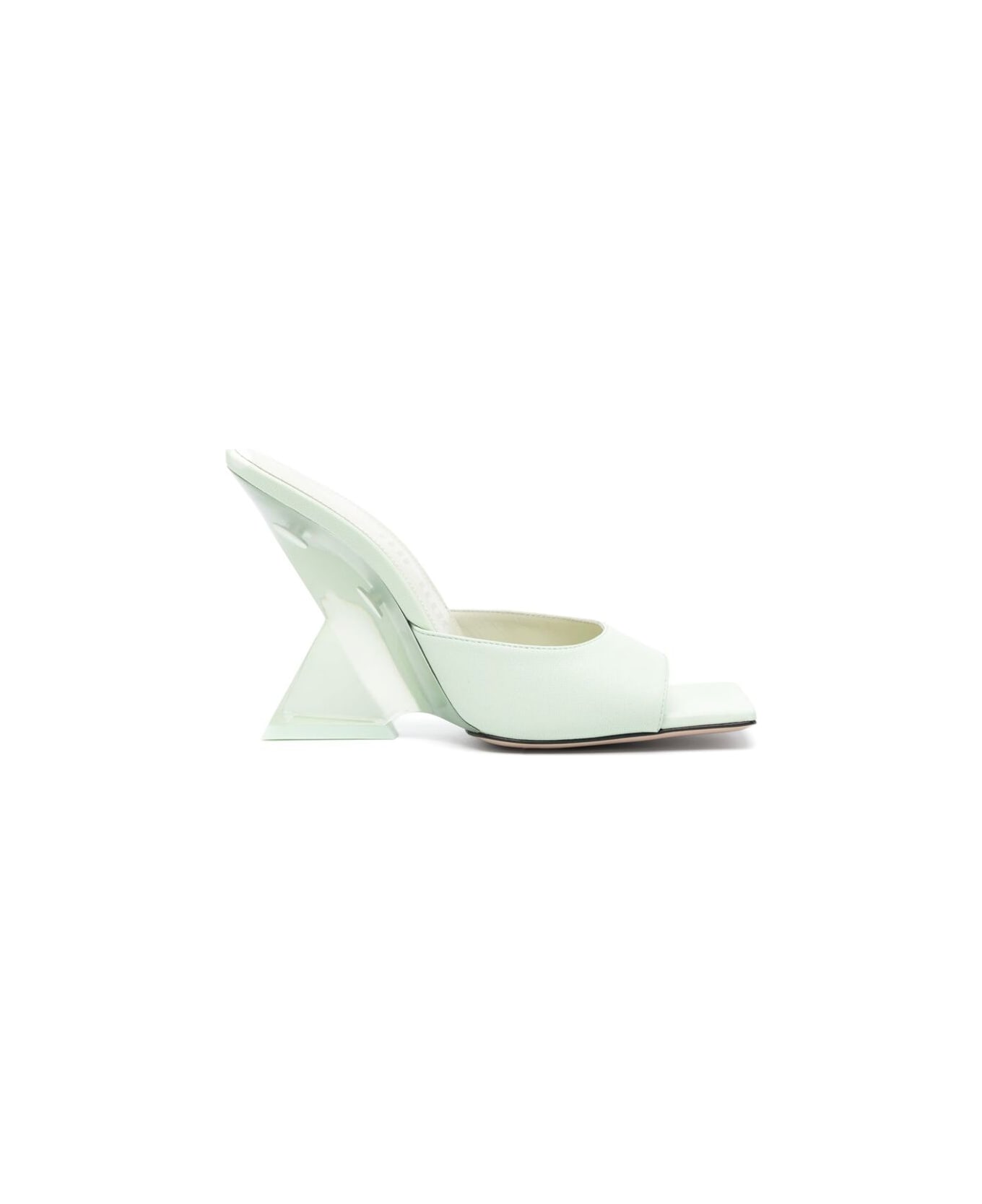 The Attico Cheope 105 Leather Sandals - Green