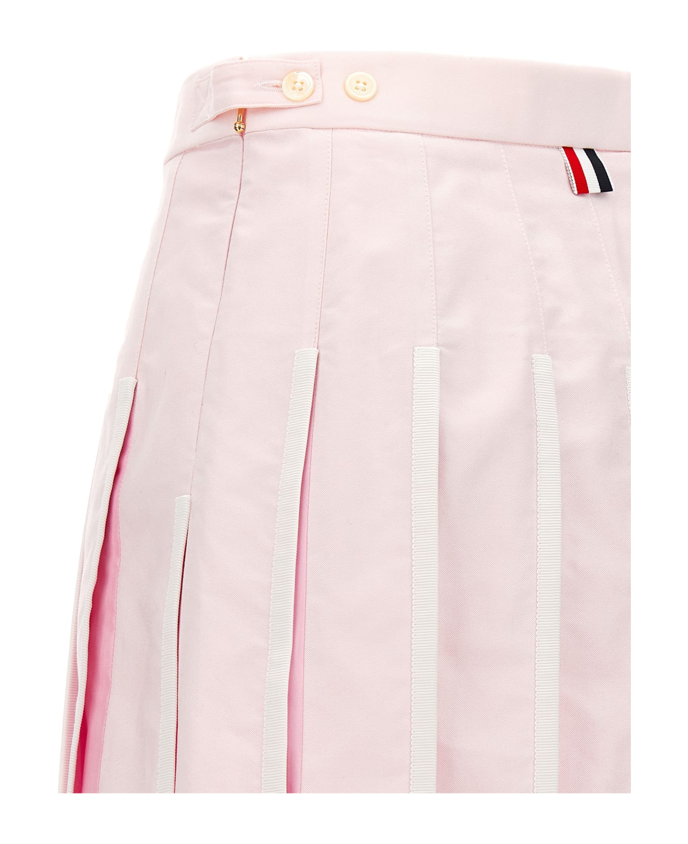 Thom Browne Pleated Oxford Skirt - Pink