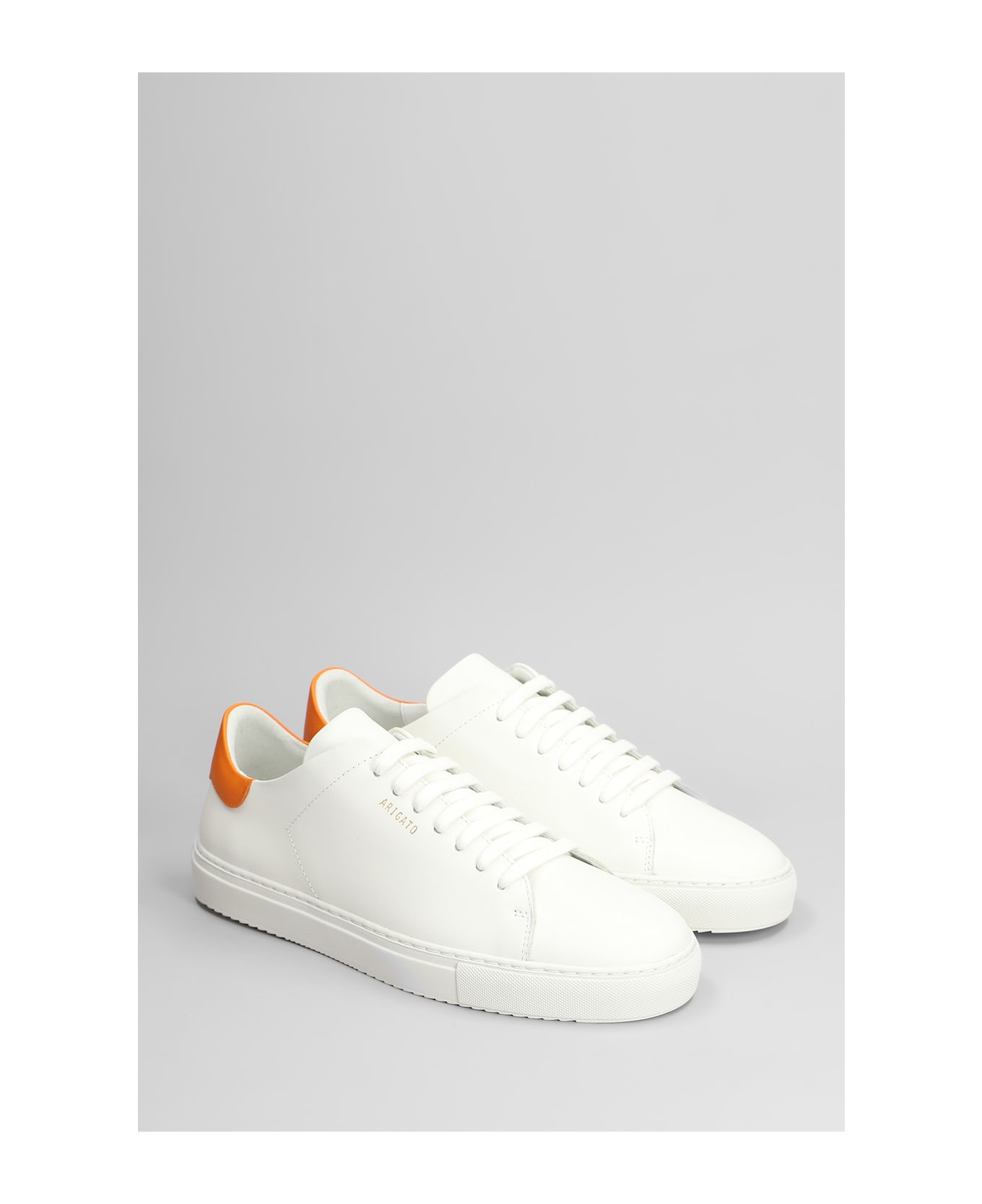 Axel Arigato Clean 90 Sneakers In White Leather - WHITEORANGE