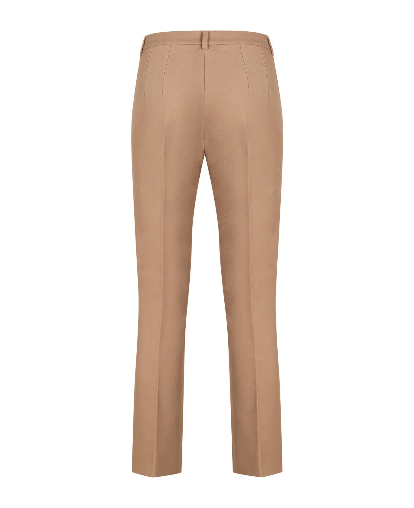 
S Max Mara Umanita Cotton Blend Trousers - Camel