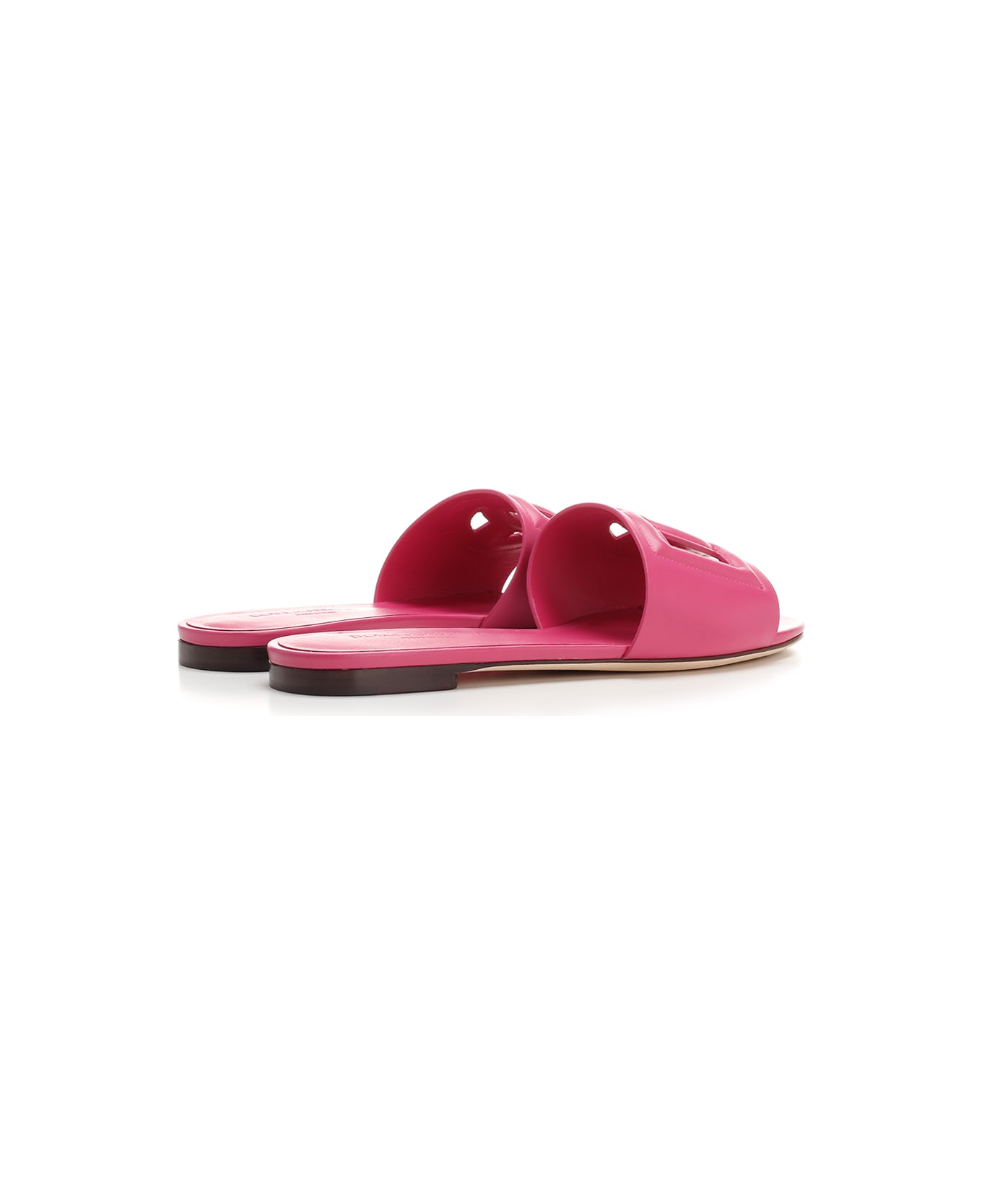 Dolce & Gabbana Sliders With Dg Logo - Fucsia