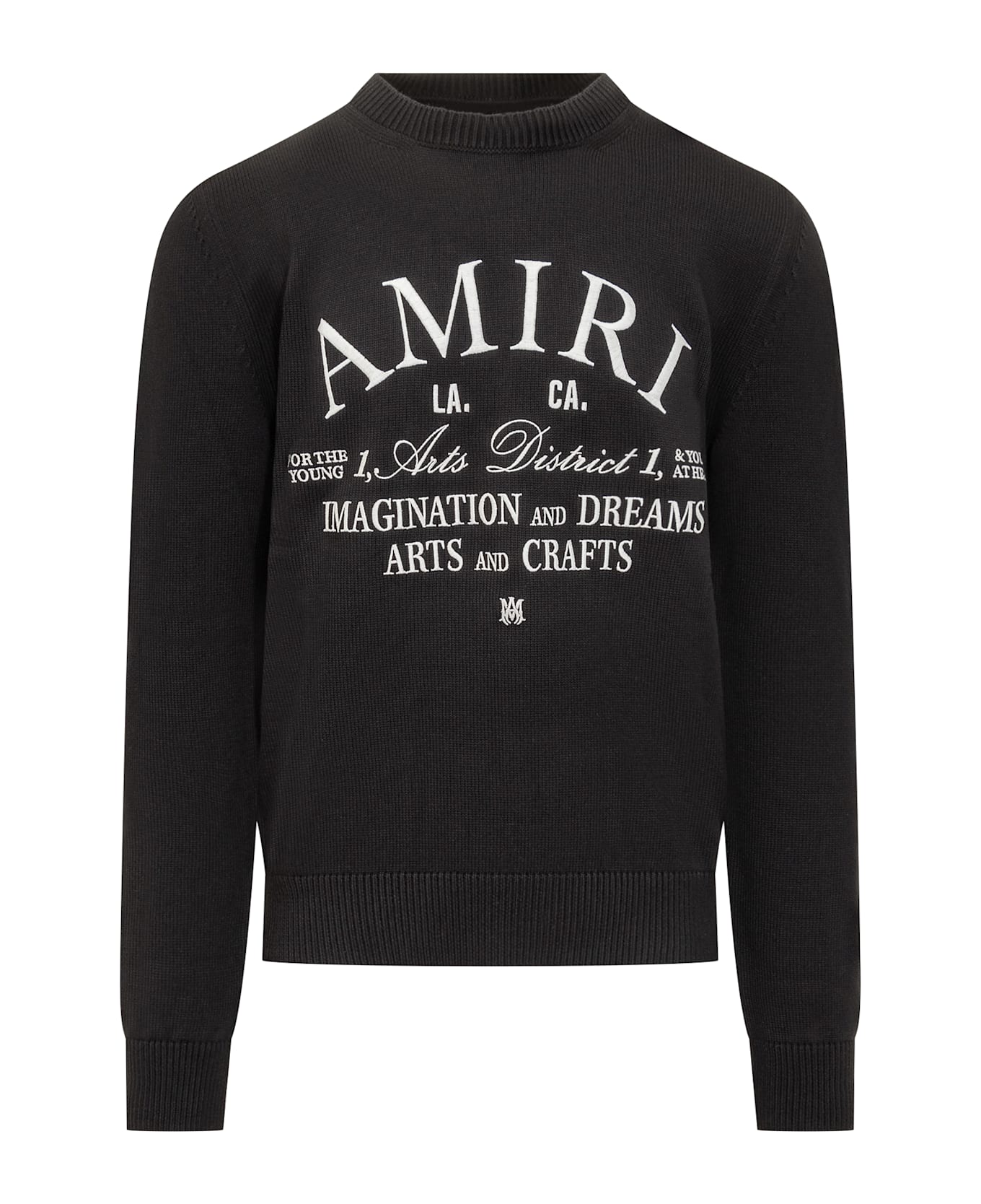 AMIRI Arts District Crew-neck Sweater - BLACK