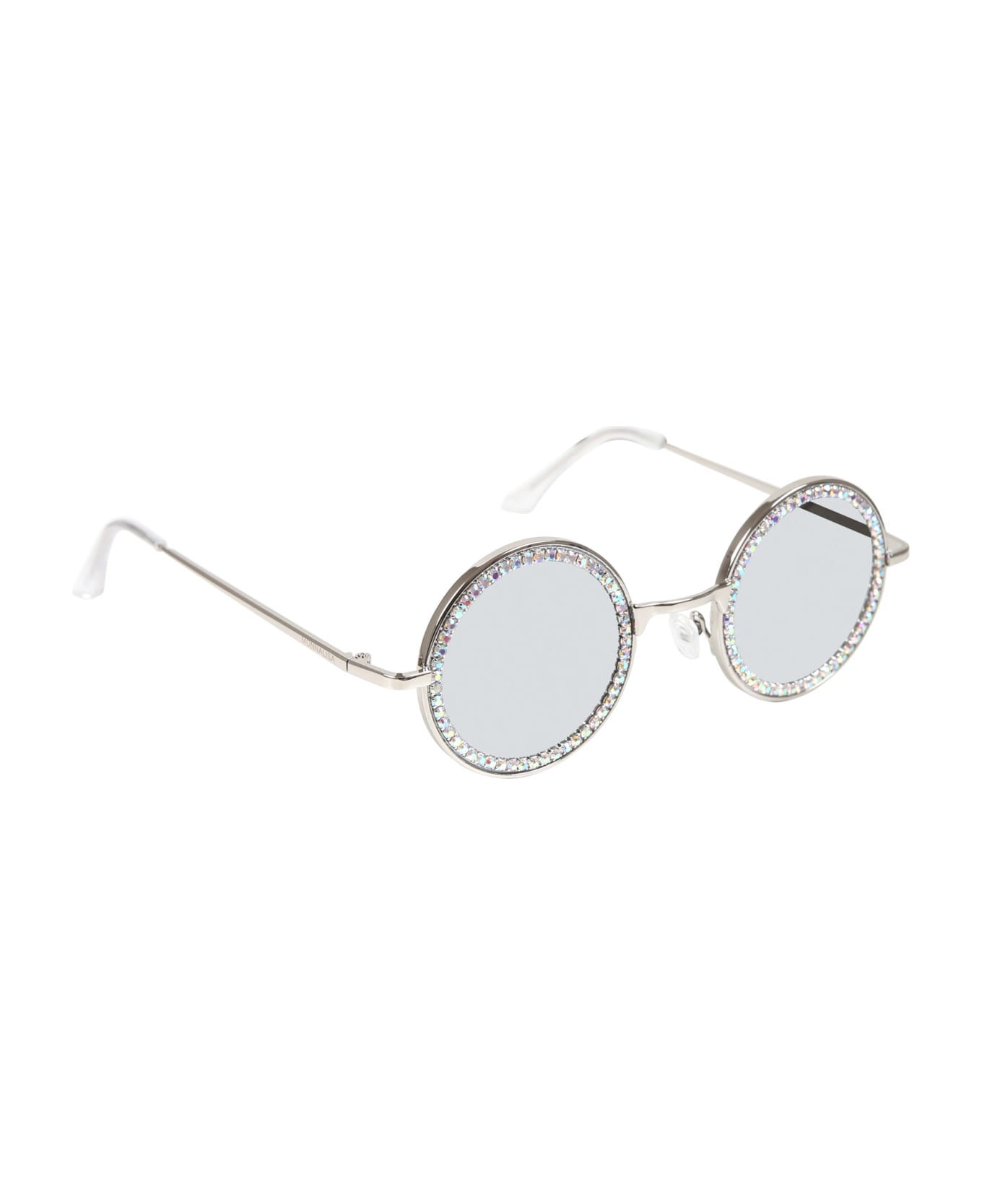 Monnalisa Silver Glasses For Girl With Rhinestones - Bianco アクセサリー＆ギフト