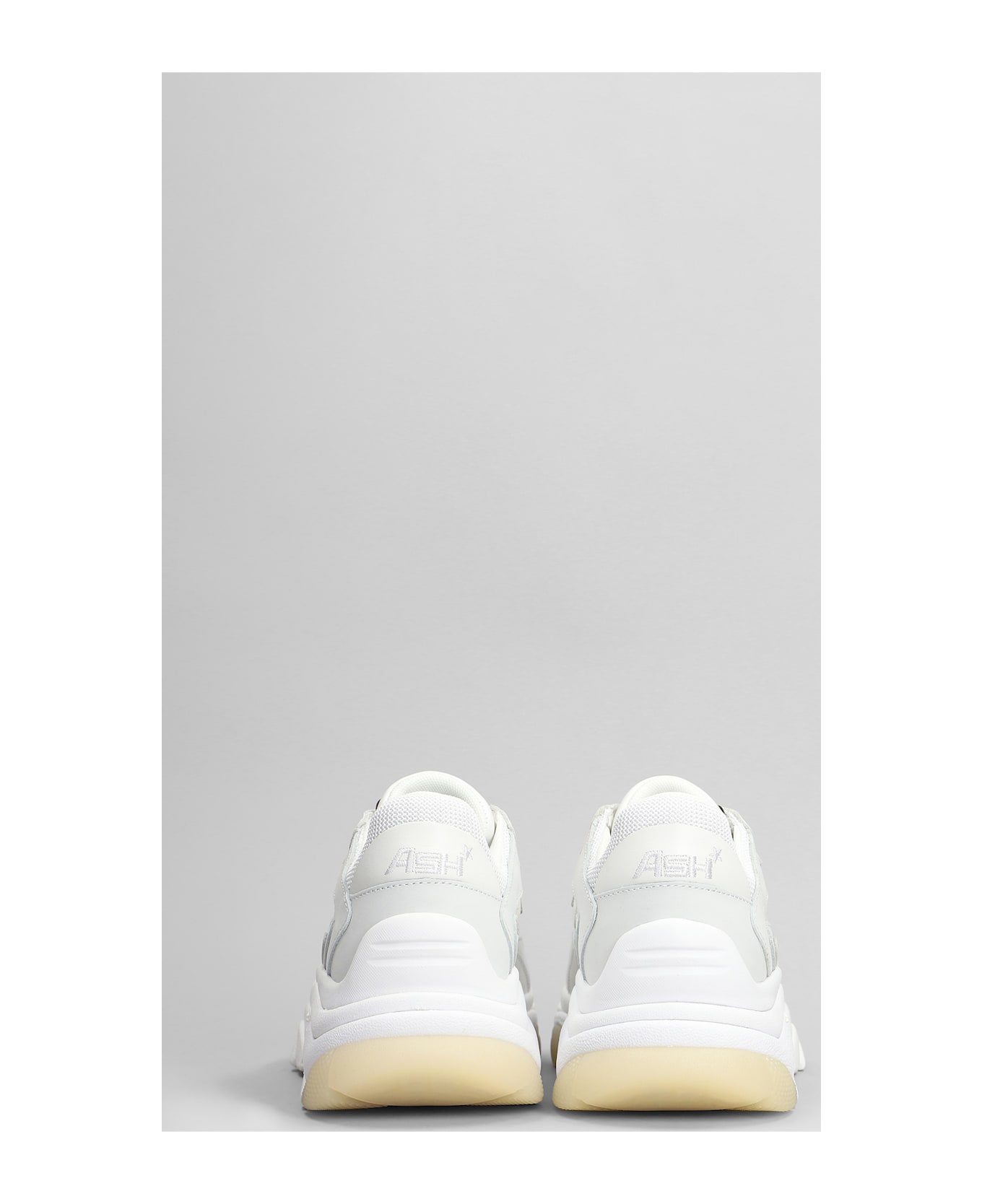 Ash Addict Sneakers In White Leather And Fabric - white