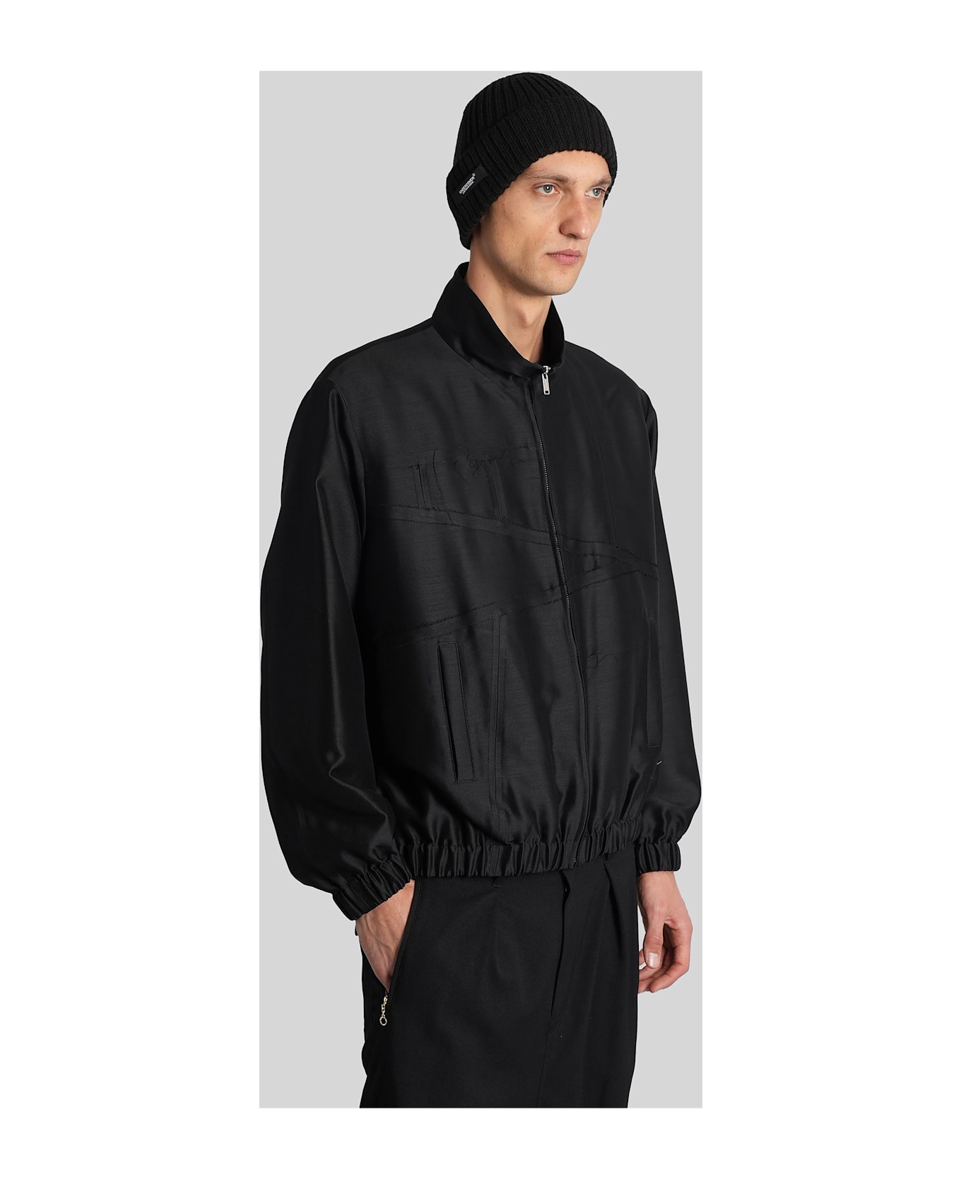 Undercover Jun Takahashi Bomber Jacket In Black Wool - black