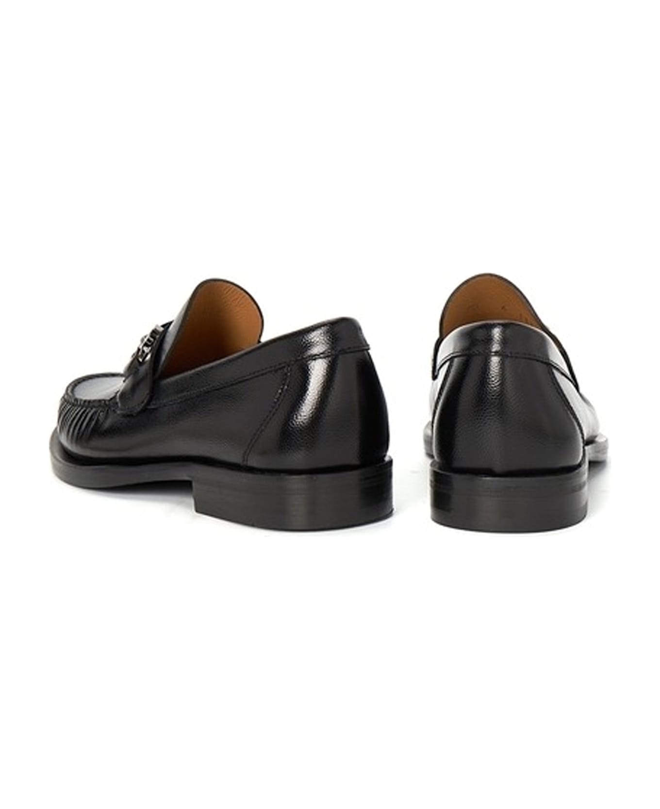 Ferragamo Fort Leather Loafers - Black