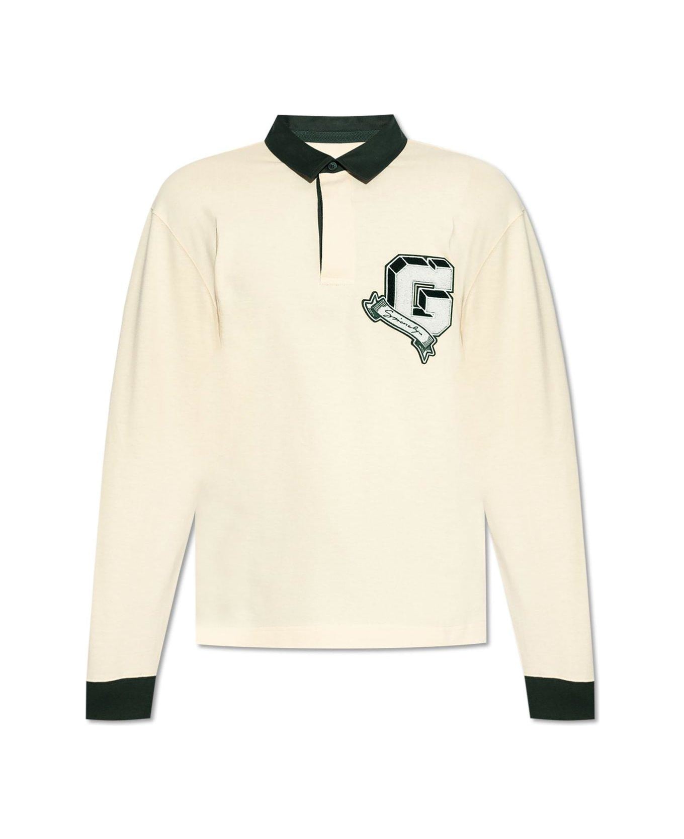 Givenchy Logo Printed Collared Sweater - Bianco