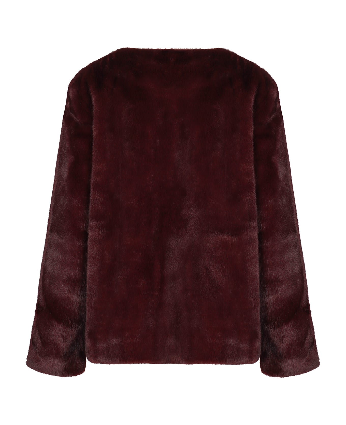 Ralph Lauren Faux Fur Jacket - Burgundy