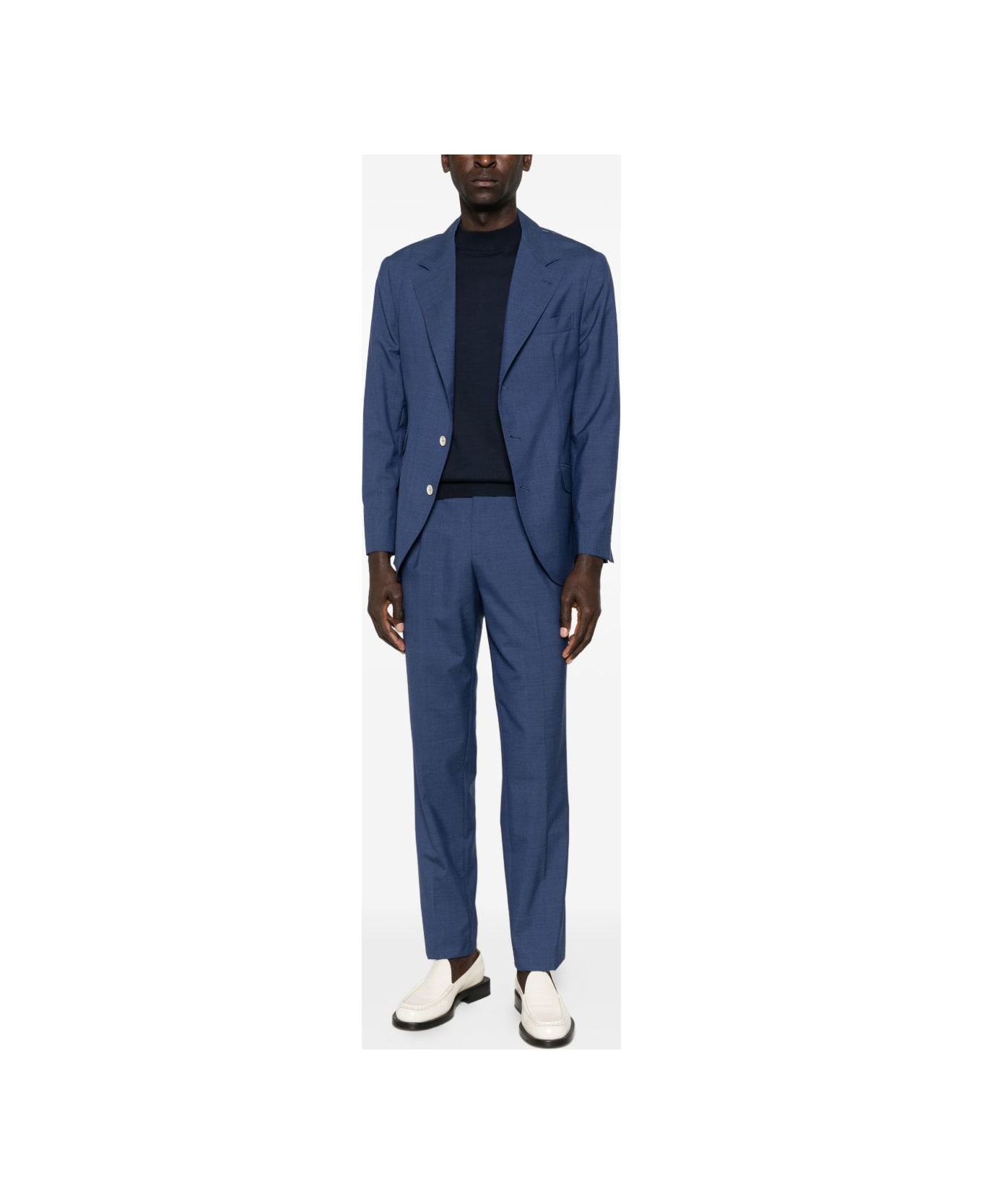 Brunello Cucinelli Wool Single-breasted Suit - Blue