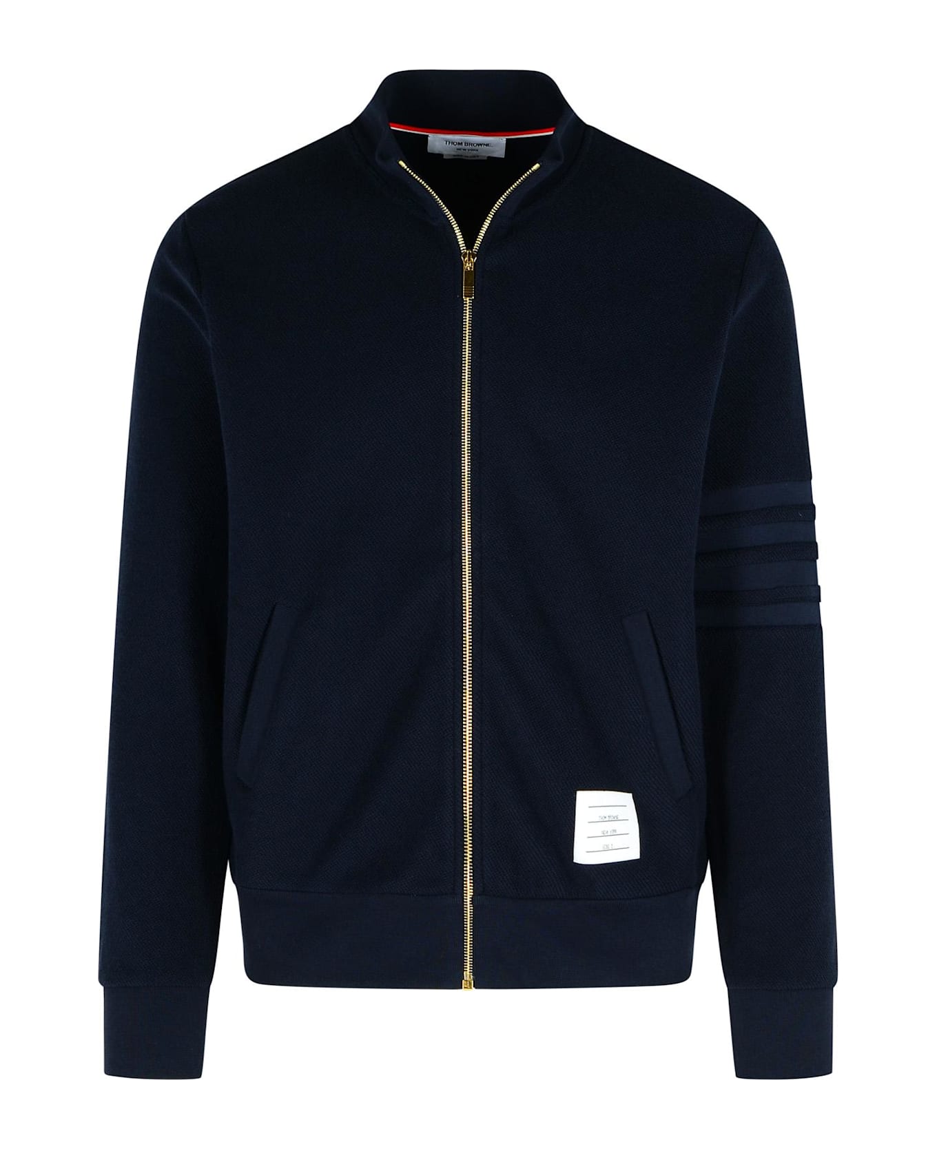 Thom Browne 'funnel' Navy Cotton Jacket - navy