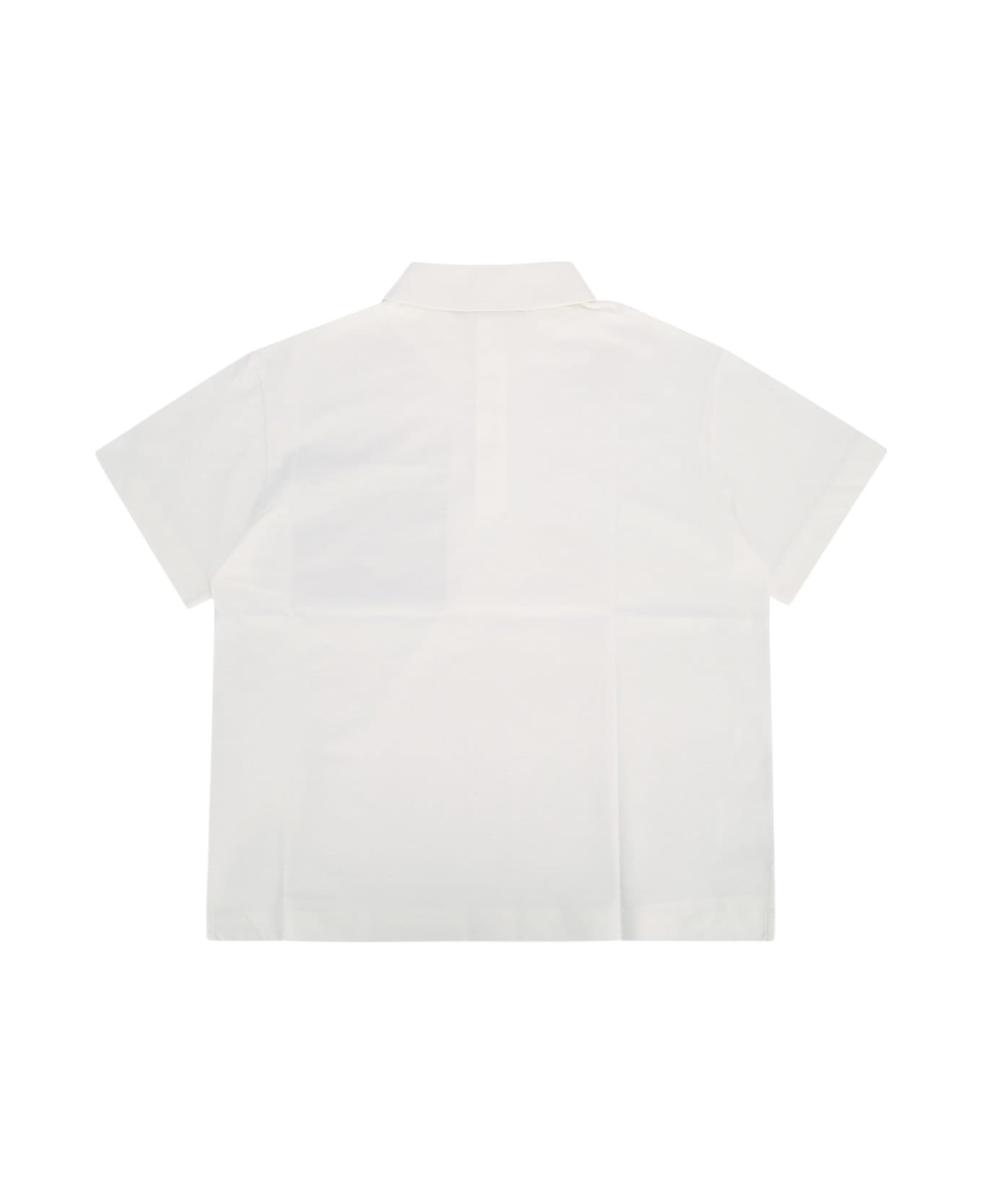 Fendi Polo Jersey Tinto - GESSO