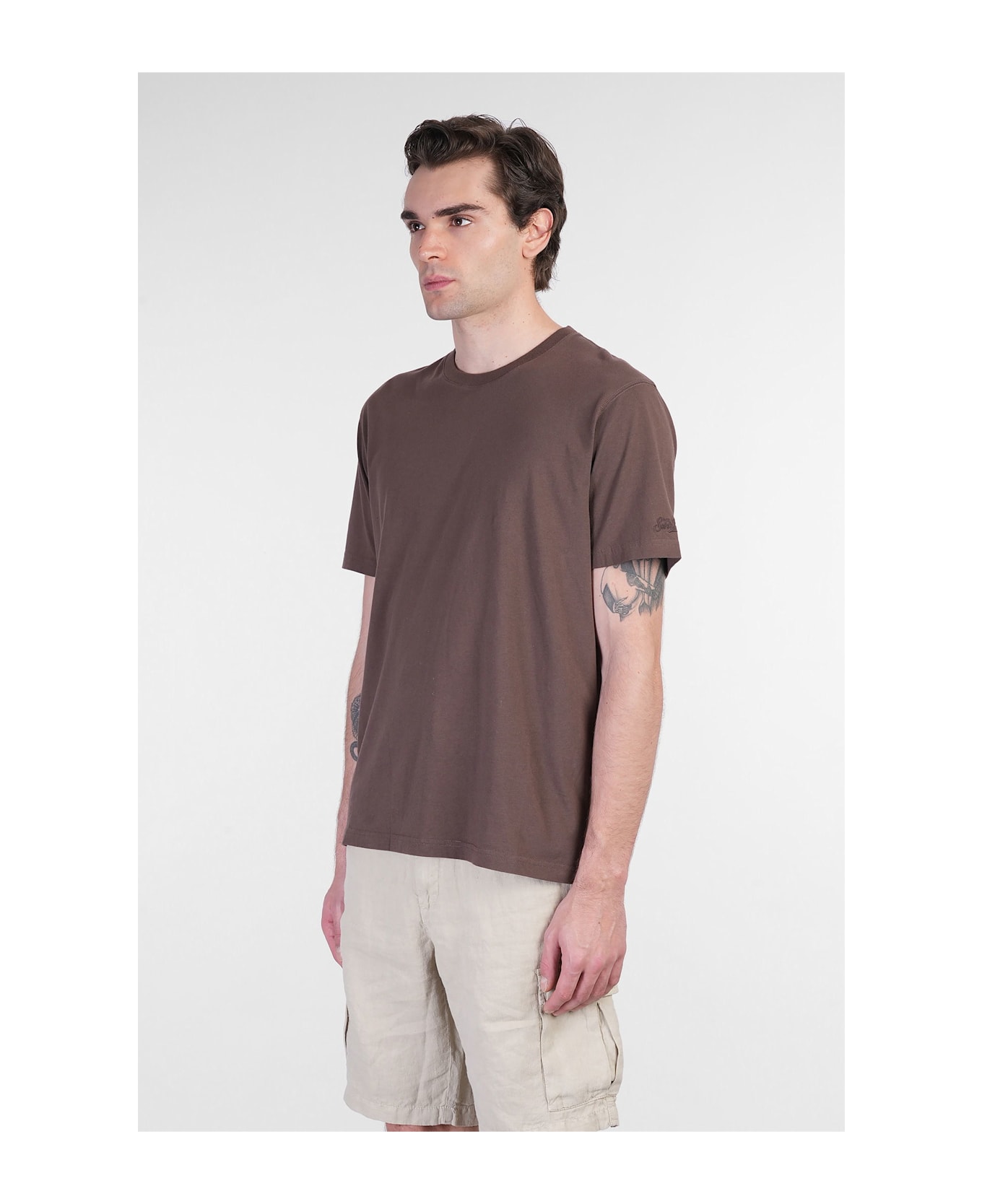 MC2 Saint Barth Dover L T-shirt In Brown Cotton - brown