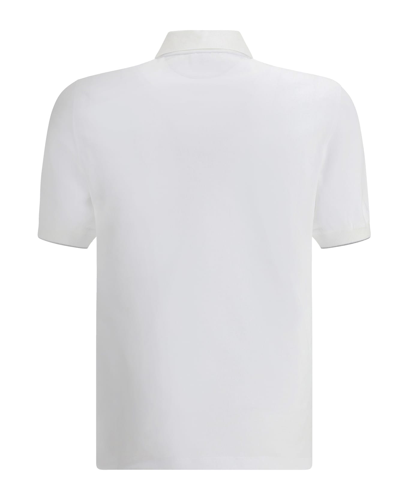 Brunello Cucinelli Polo Shirt - Bianco+grigio