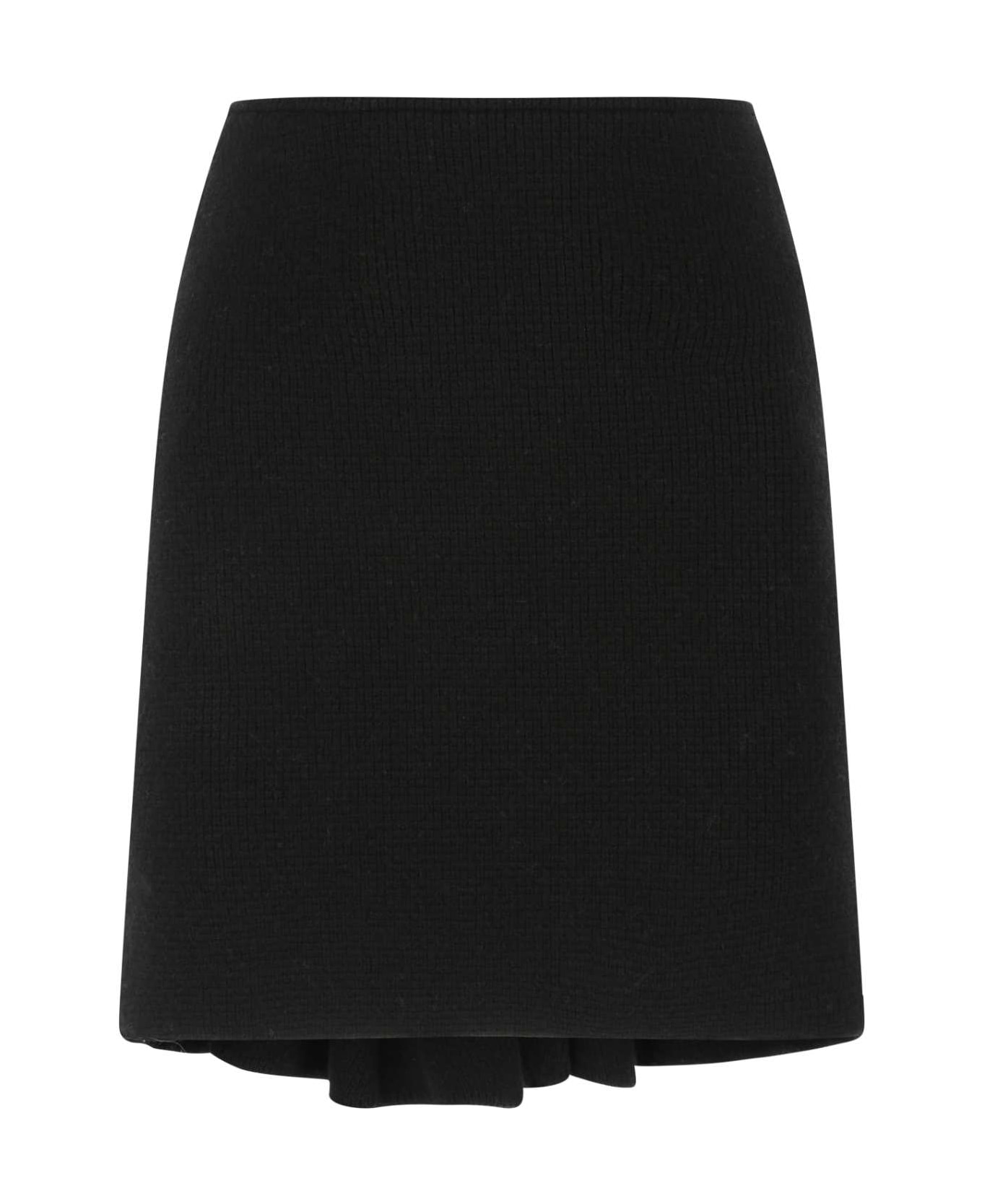 Bottega Veneta Black Wool Blend Skirt | italist