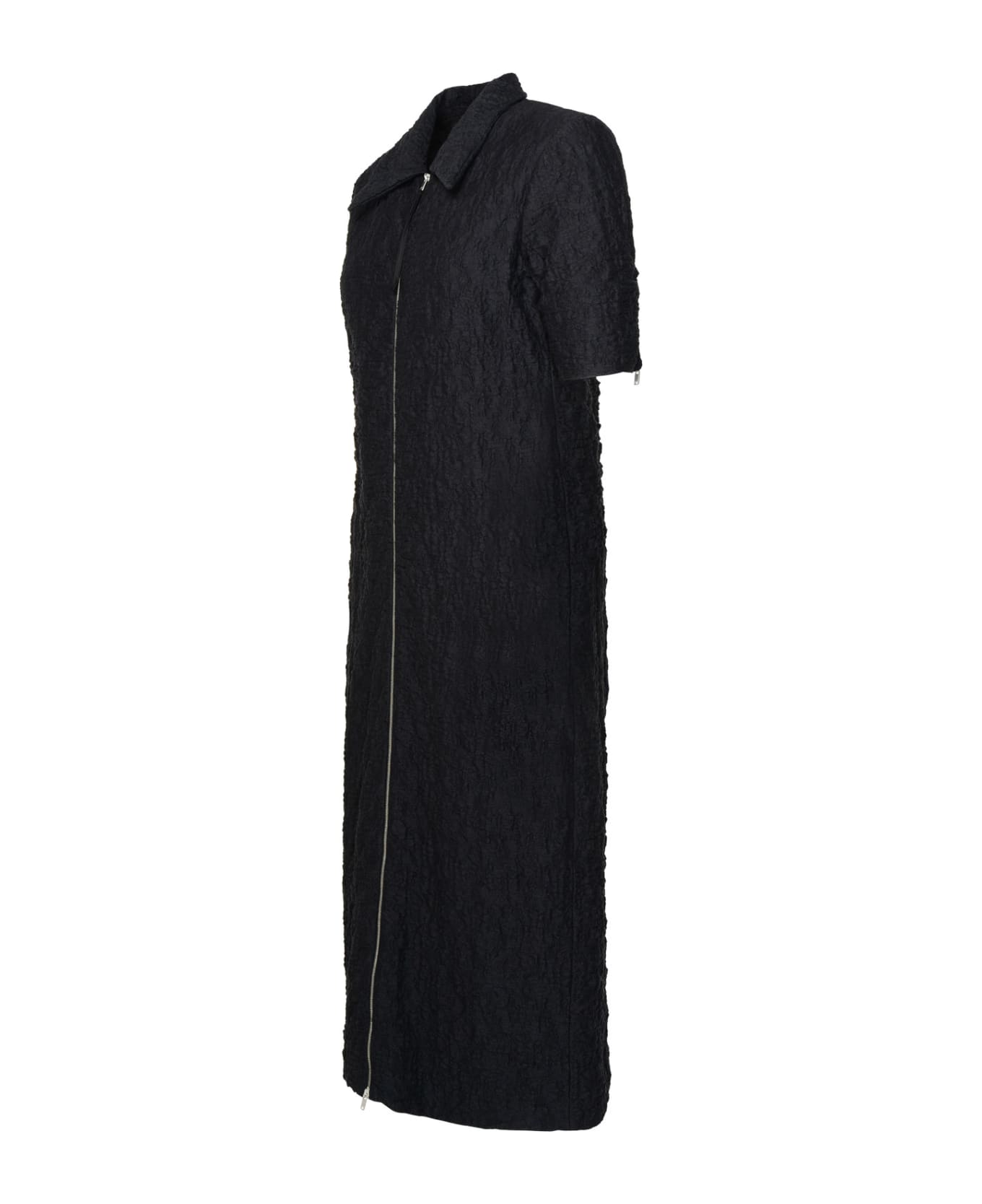 Jil Sander Black Cotton Blend Dress - Black