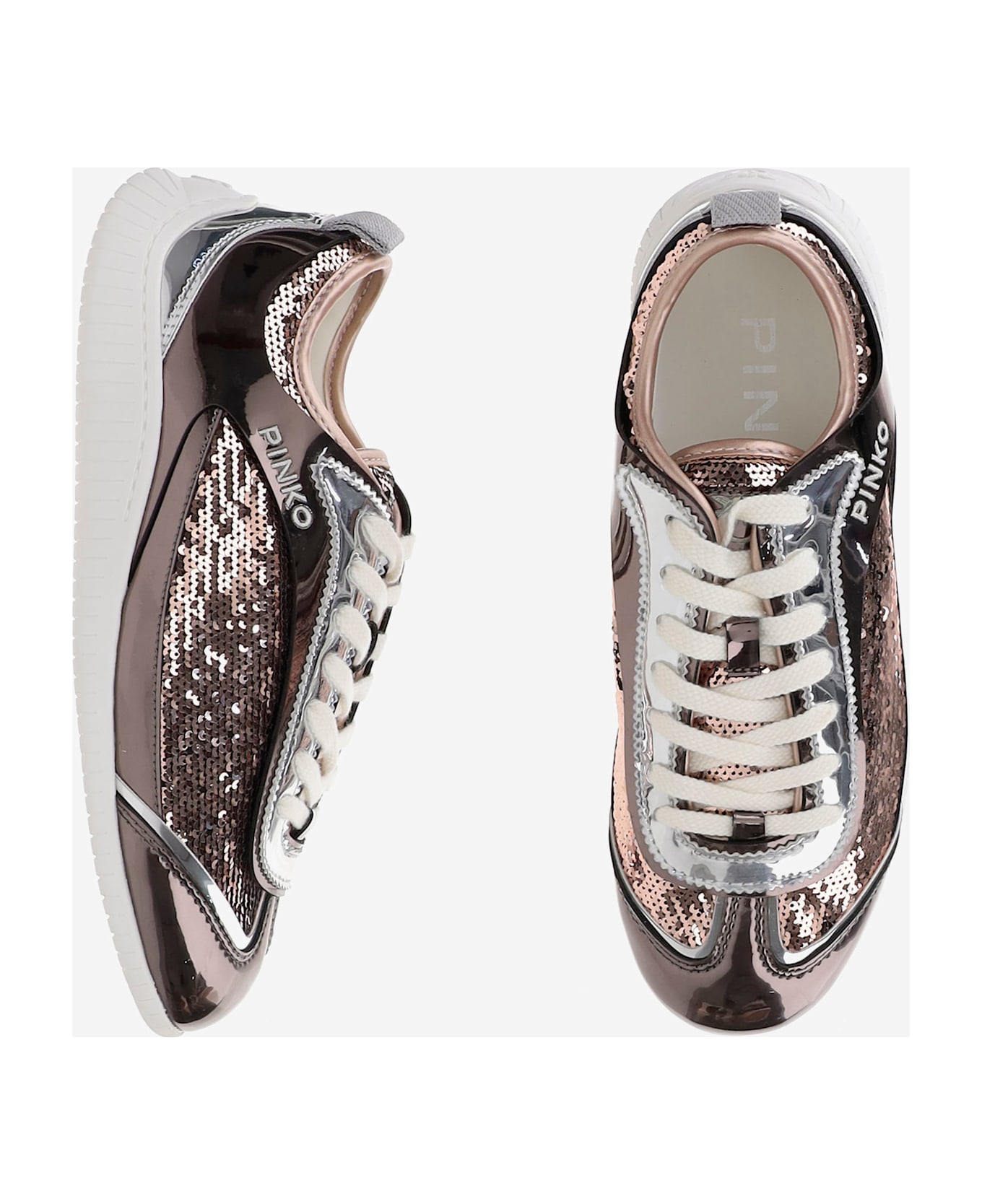 Pinko Sneakres Reby 10 With Sequins - Brown