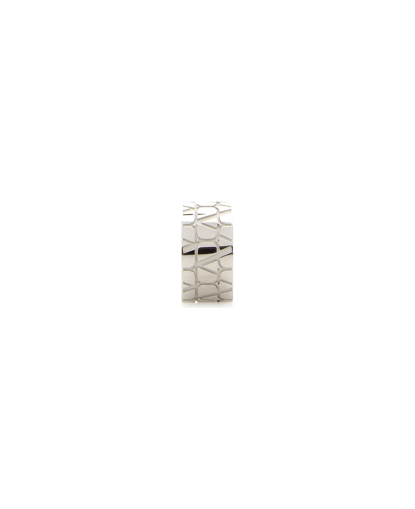 Valentino Garavani Silver Metal Ring - PALLADIUM