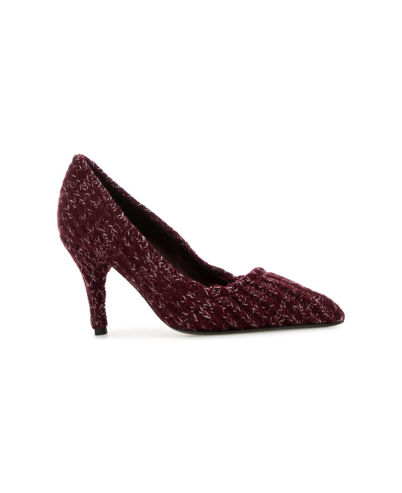 Prada Melange Bordeaux Fabric Pumps - PORPORA+BIA NCO