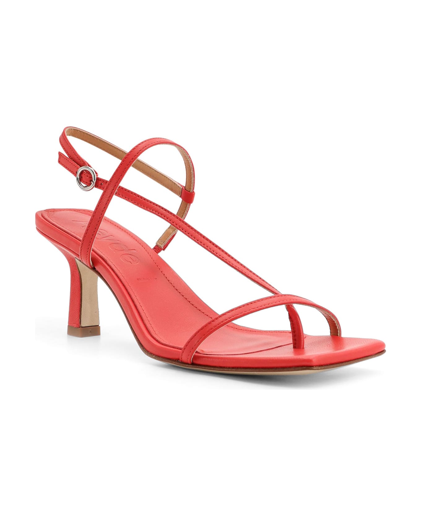 aeyde Elise Leather Thong Sandals - Red