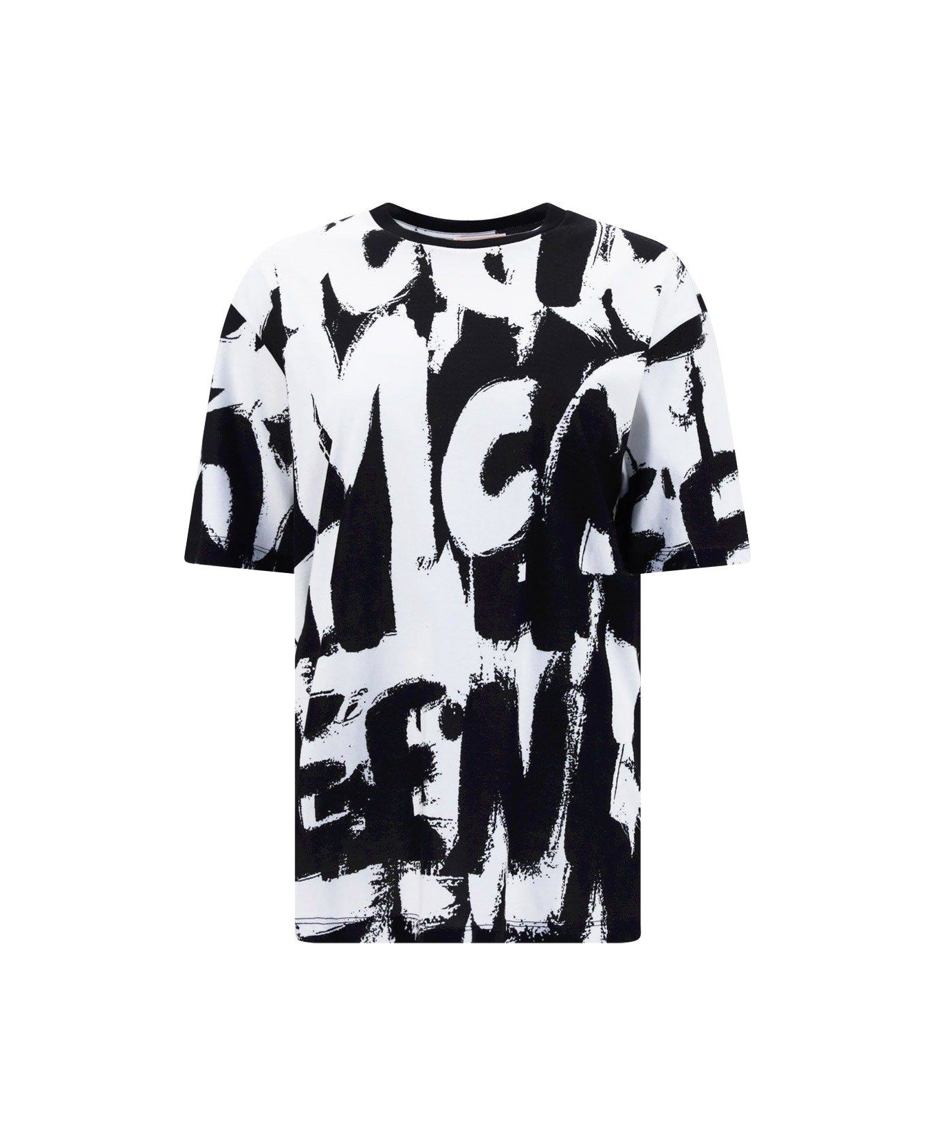Alexander McQueen Graphic Printed Crewneck T-shirt - White