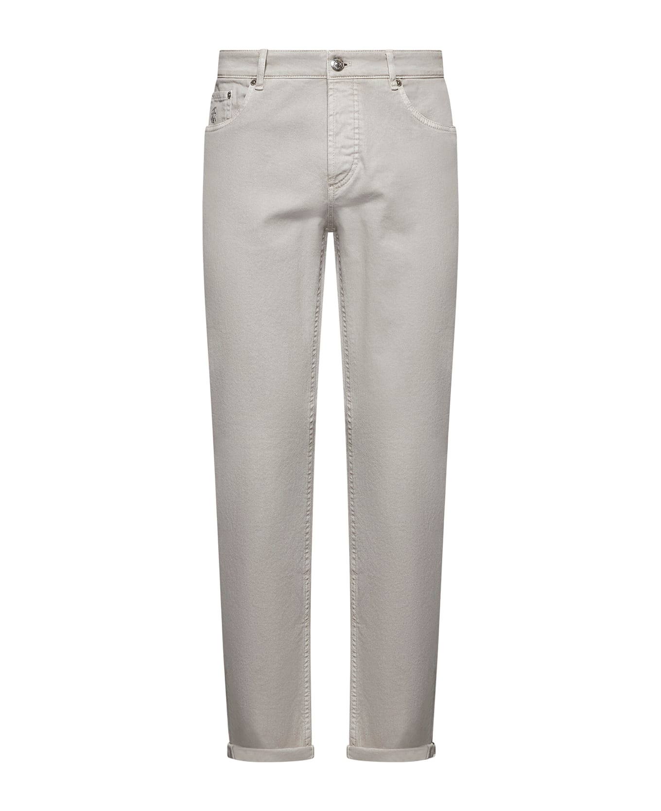 Brunello Cucinelli Light Grey Denim Jeans - JUTA
