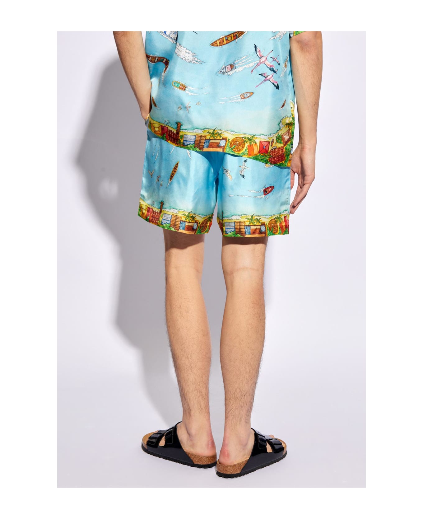 Casablanca Silk Shorts - Multicolor