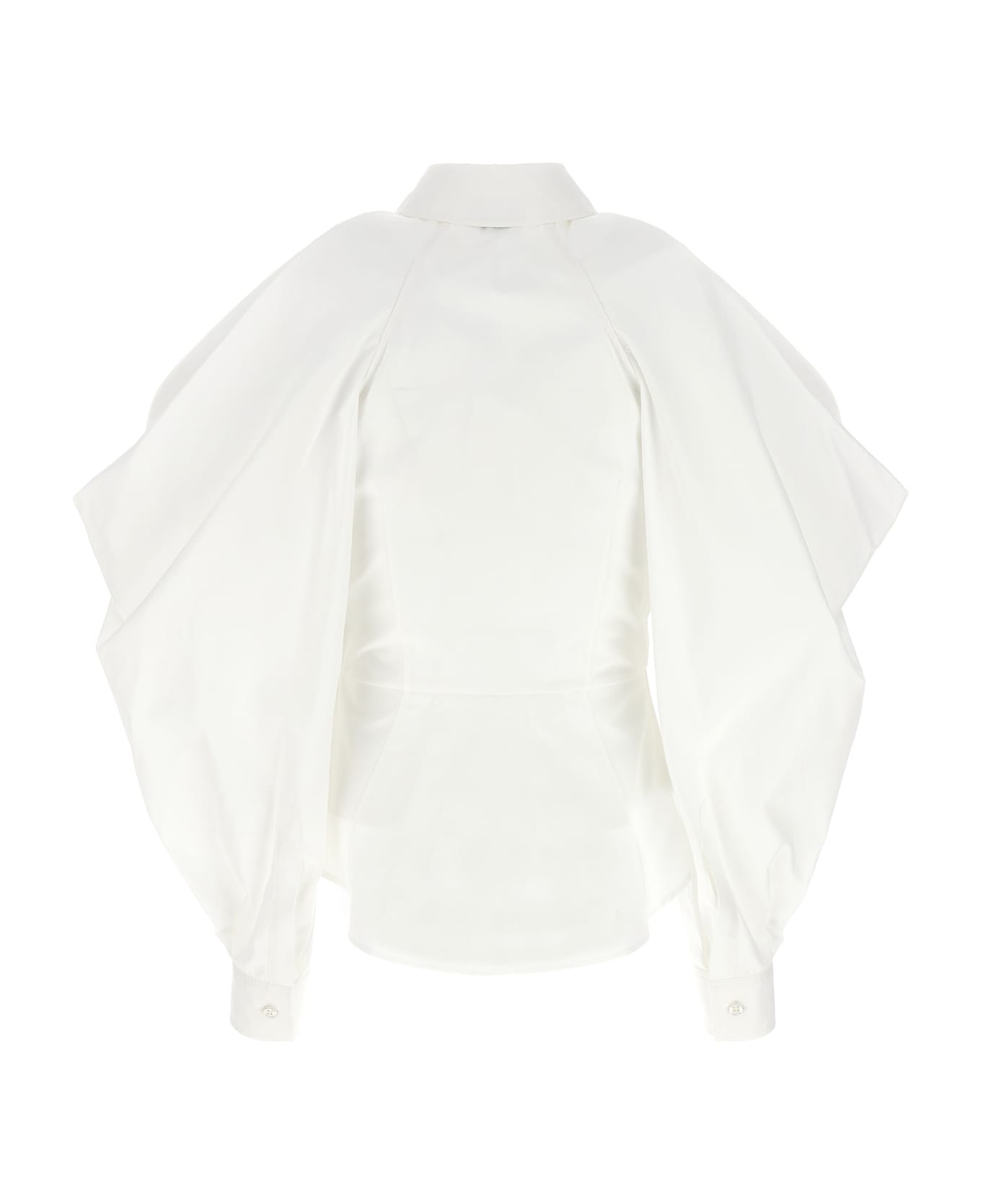 Alexander McQueen Cut Out Shirt On Shoulders - White