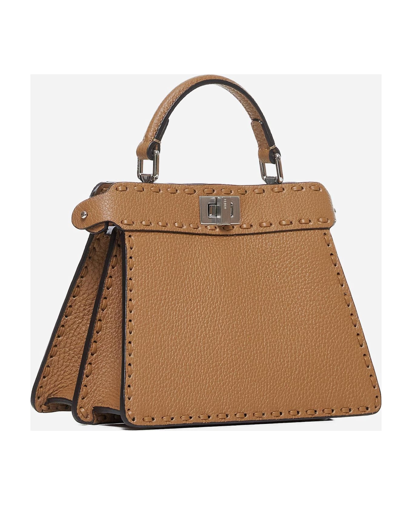 Fendi Peekaboo Iseeu Small Leather Bag - Emr Cappuccino