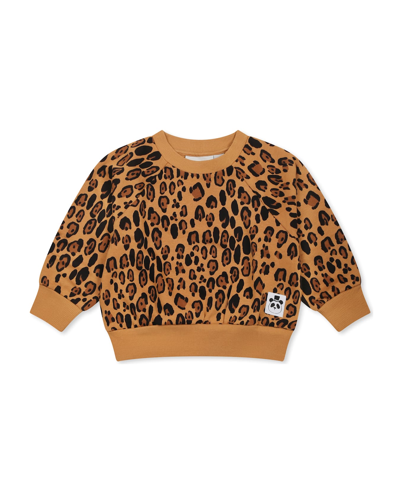 Mini Rodini Beige Sweatshirt For Babykids With Spotted Print - Beige